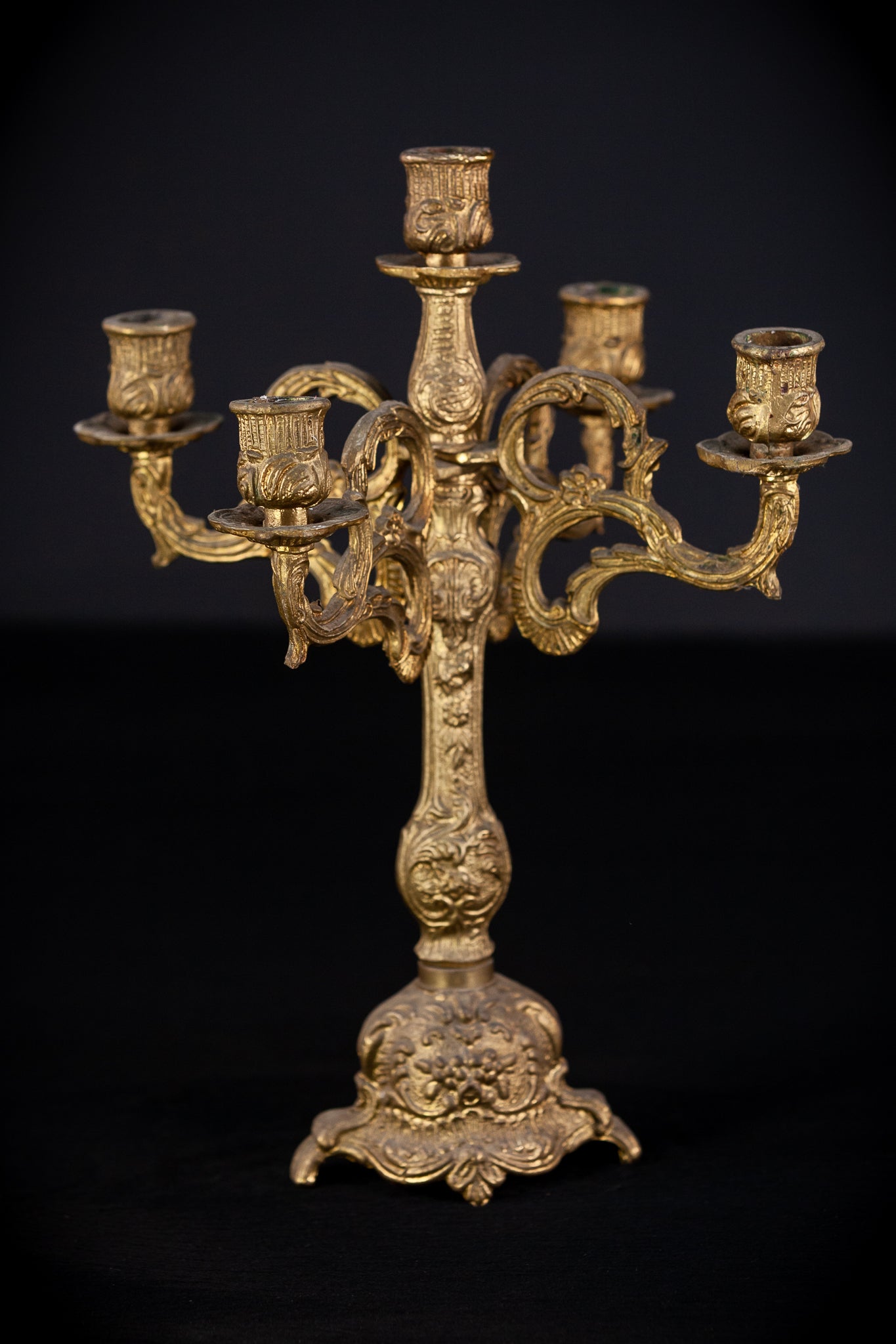Bronze Candelabra | Vintage 13.4" / 34 cm