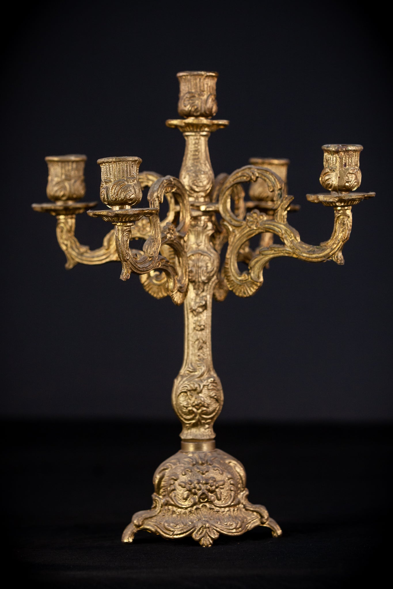 Bronze Candelabra | Vintage 13.4" / 34 cm