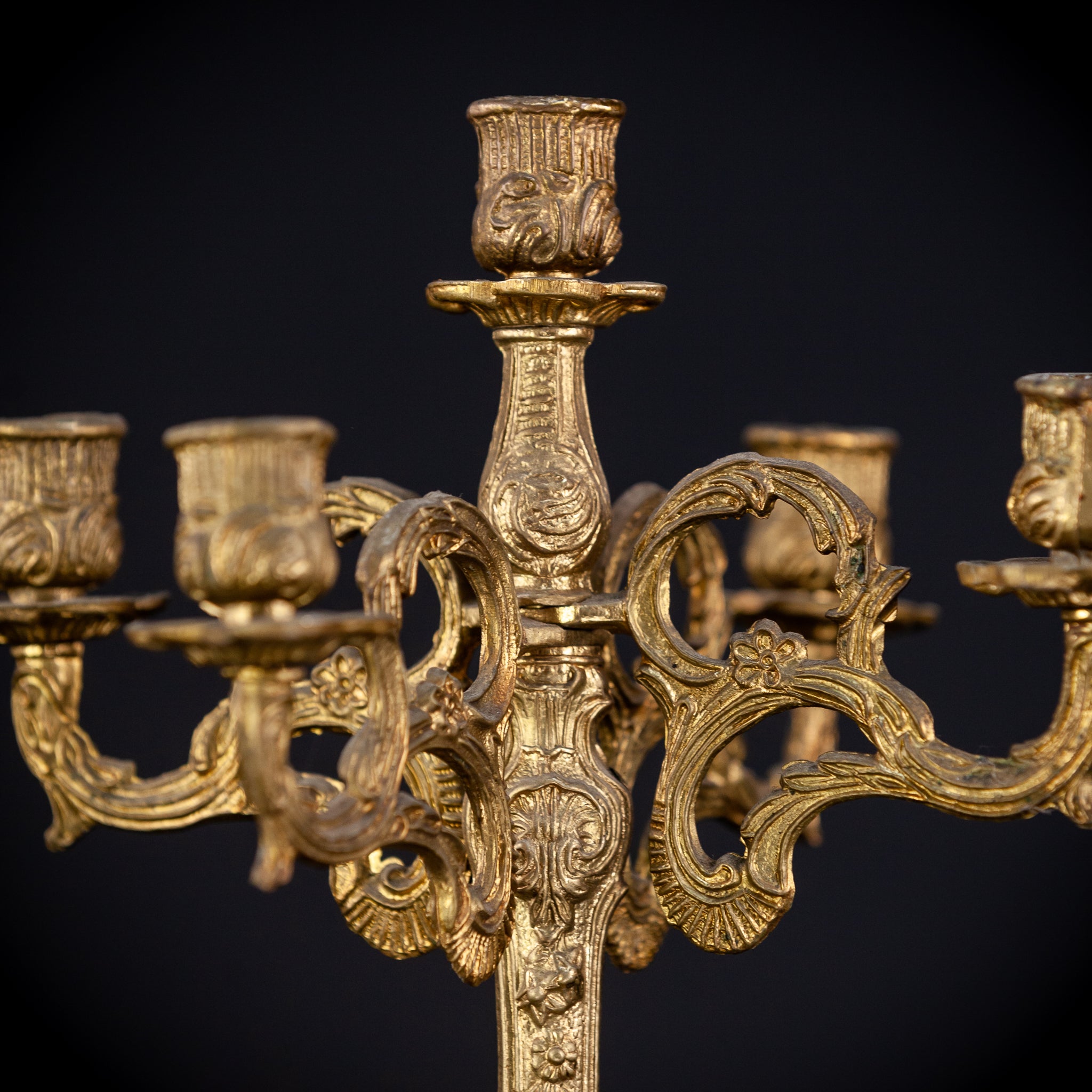 Bronze Candelabra | Vintage 13.4" / 34 cm