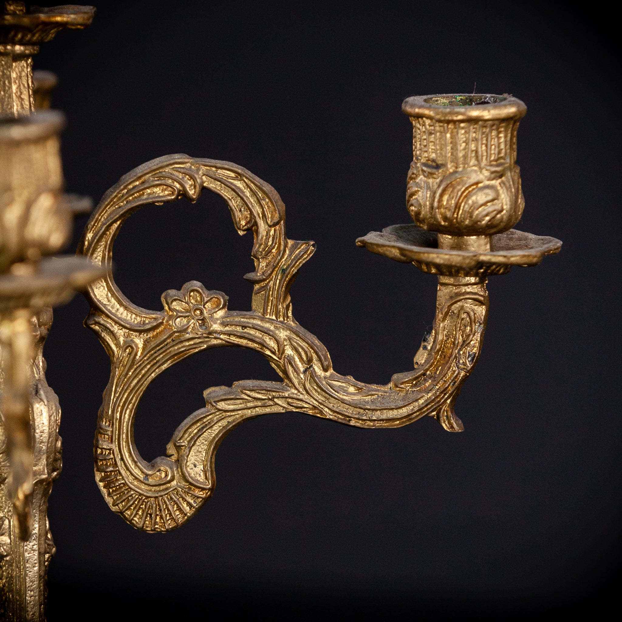 Bronze Candelabra | Vintage 13.4" / 34 cm