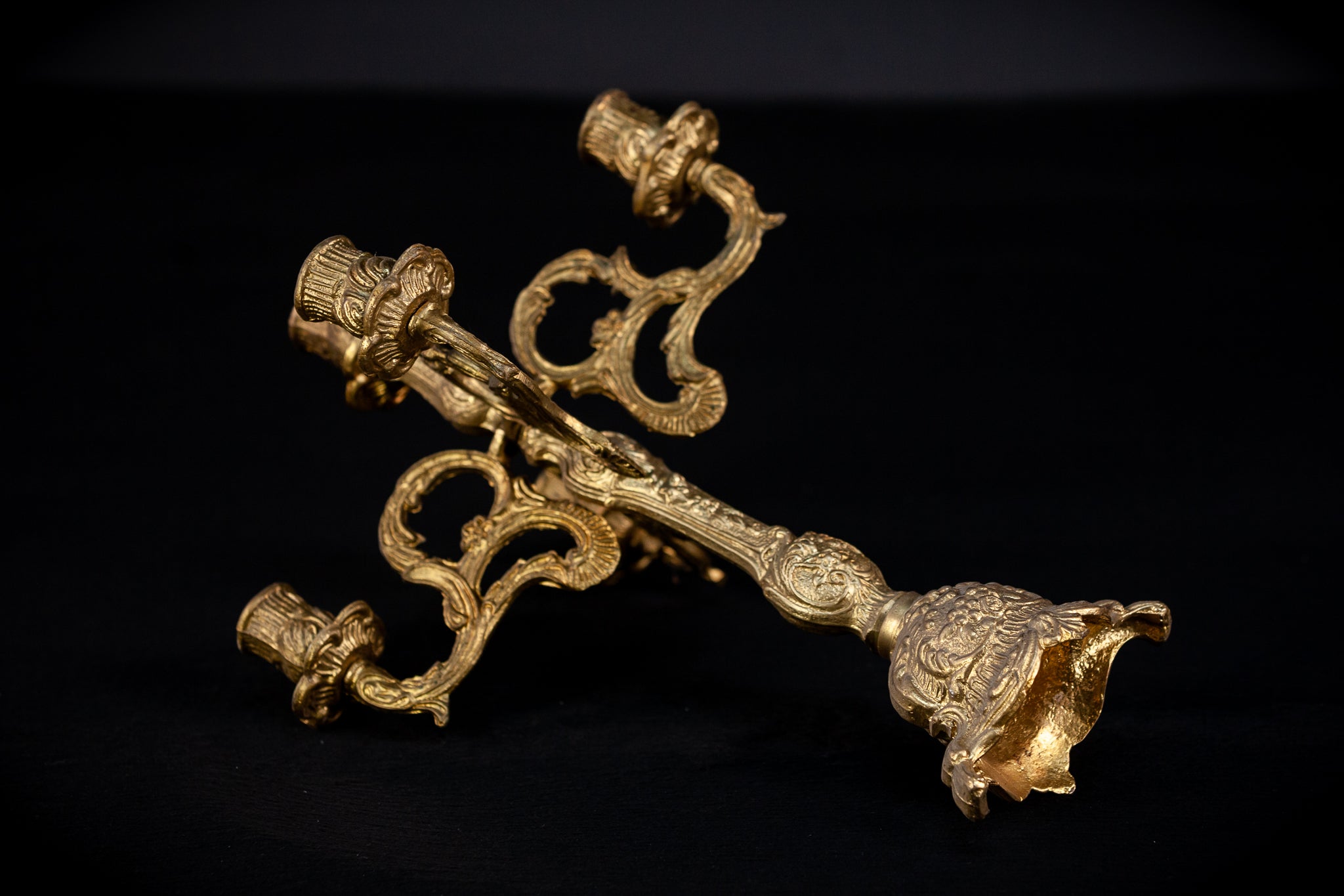 Bronze Candelabra | Vintage 13.4" / 34 cm