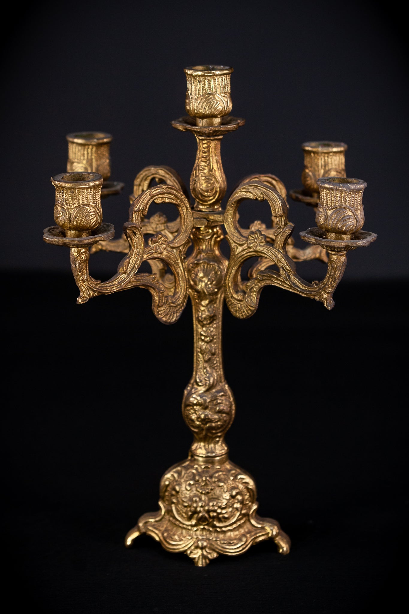 Bronze Candelabra | Vintage 13.4" / 34 cm