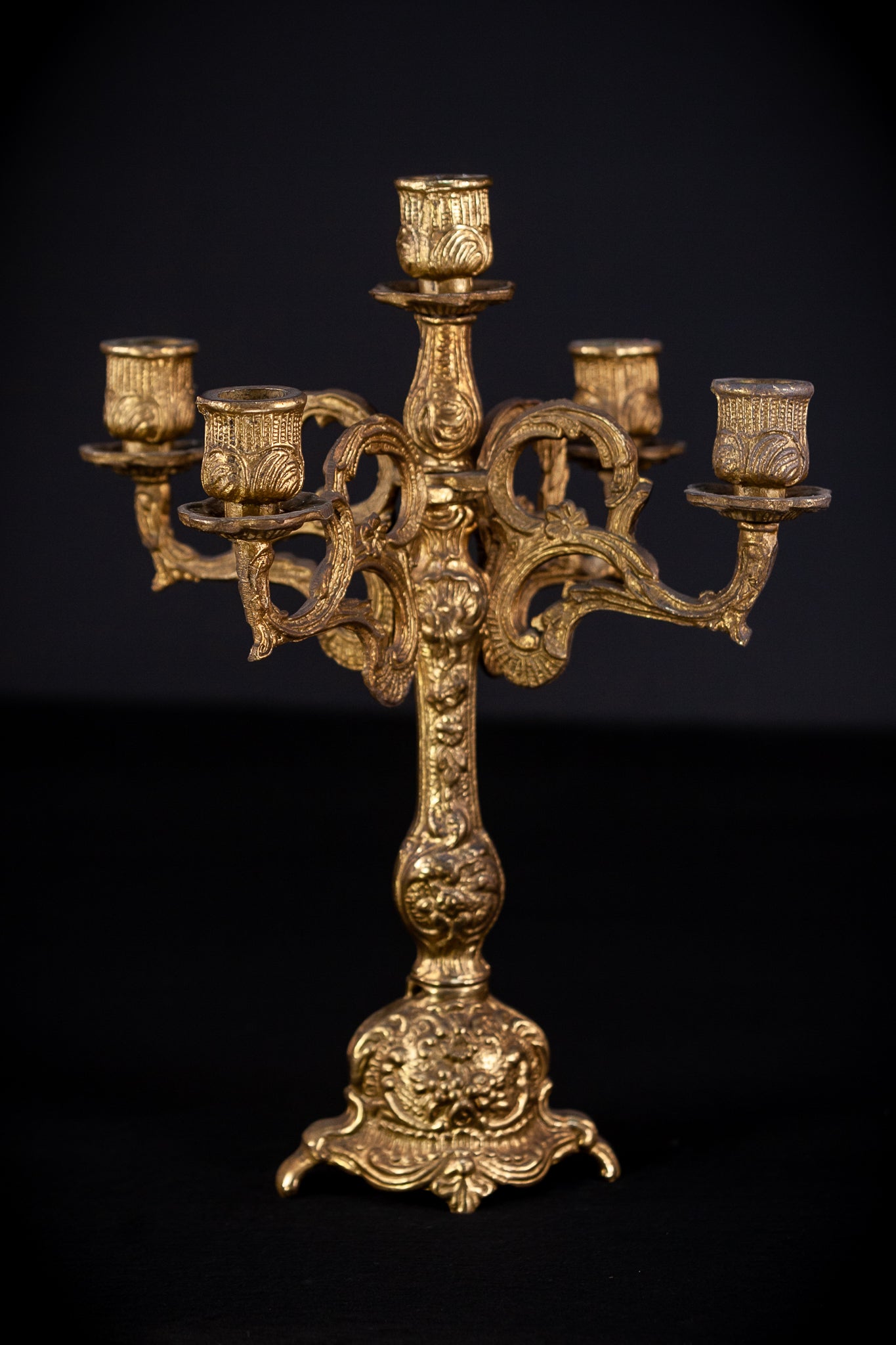 Bronze Candelabra | Vintage 13.4" / 34 cm