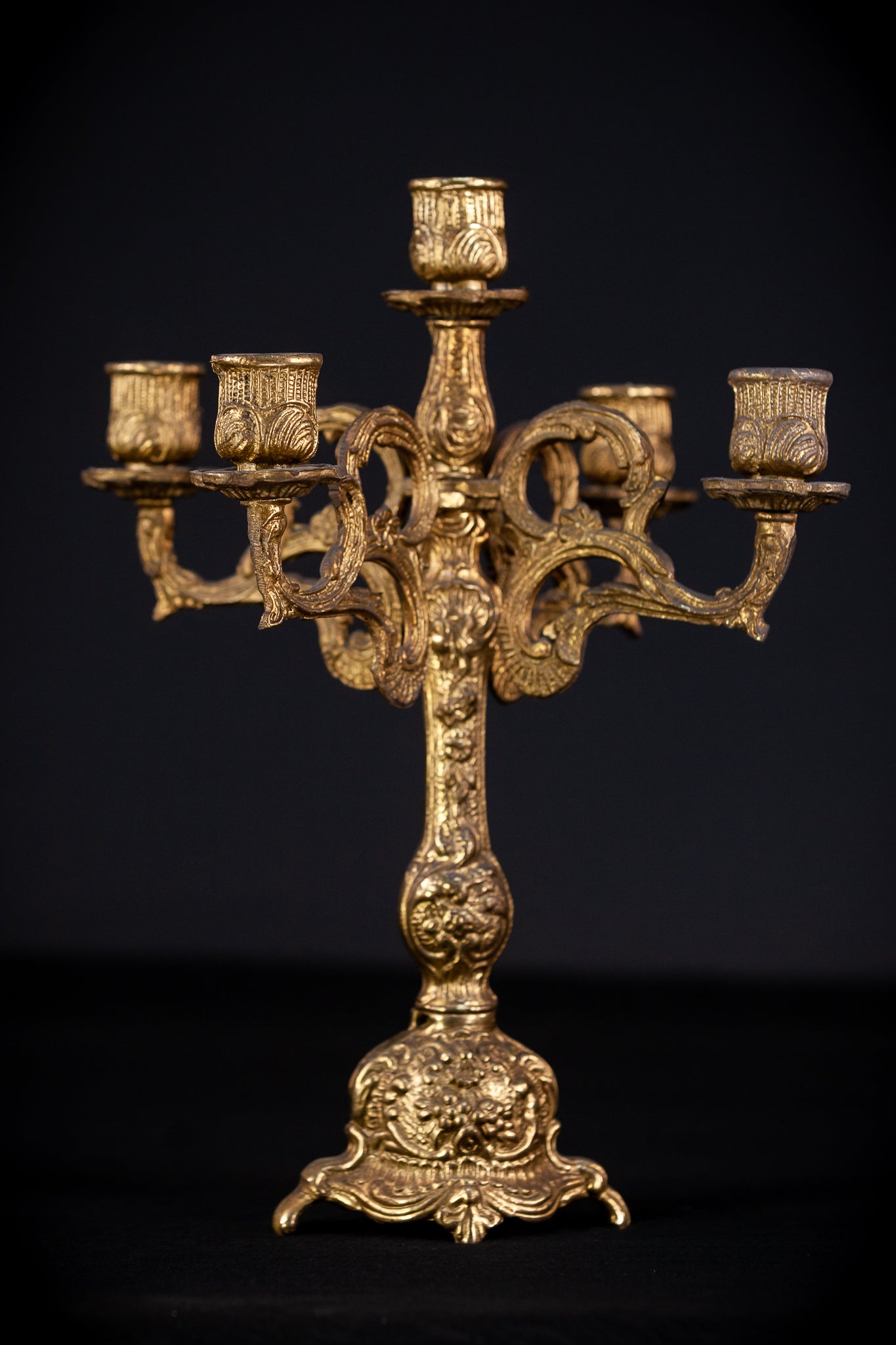 Bronze Candelabra | Vintage 13.4" / 34 cm