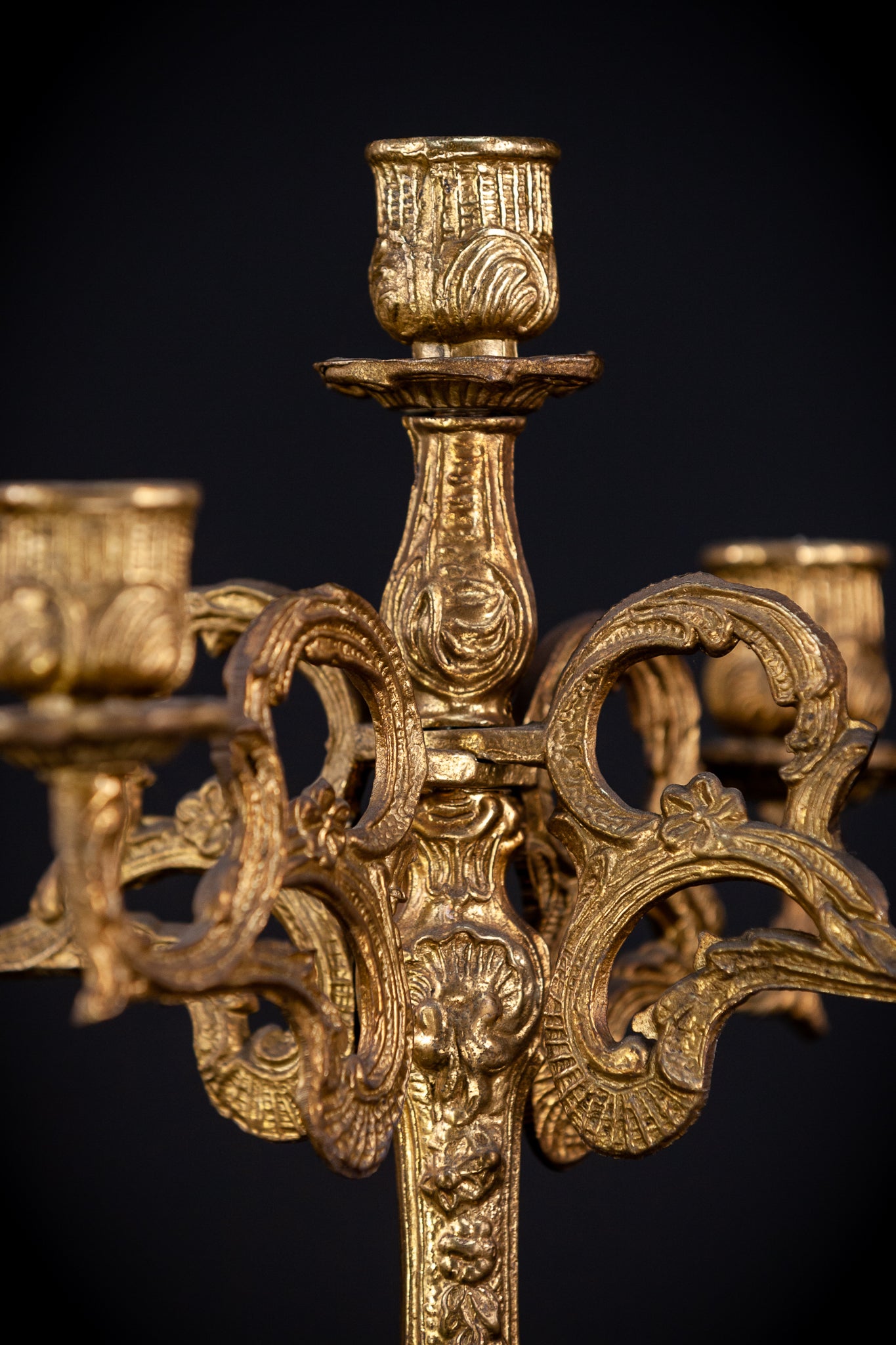 Bronze Candelabra | Vintage 13.4" / 34 cm