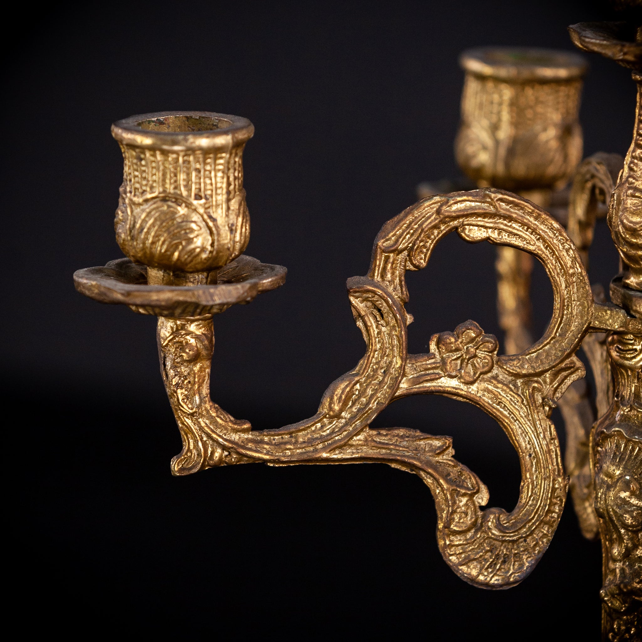 Bronze Candelabra | Vintage 13.4" / 34 cm