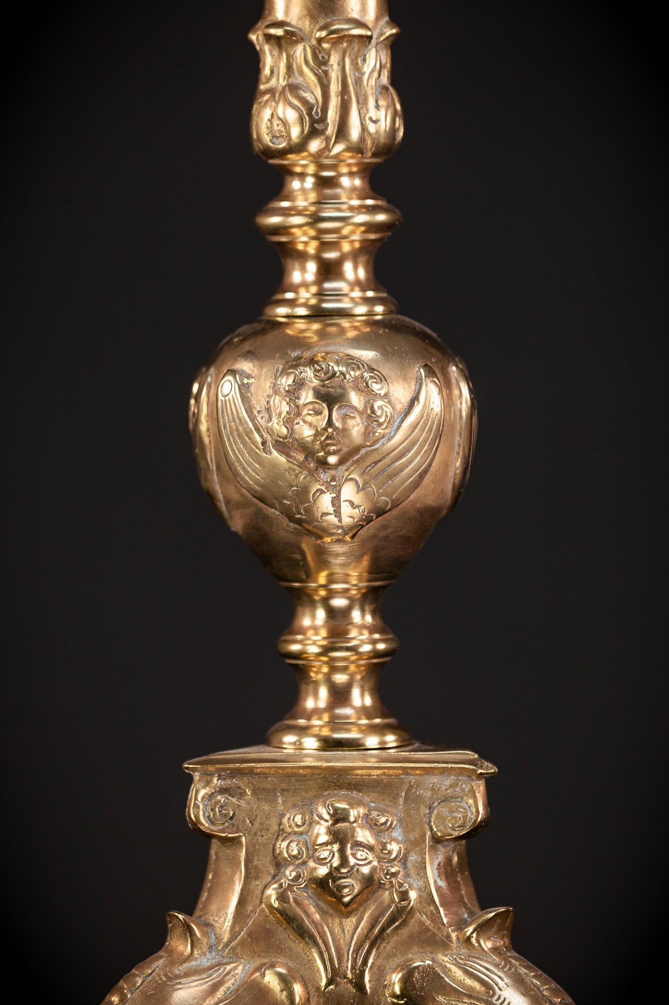 Pair Baroque Candlesticks 1800s | 26.2"