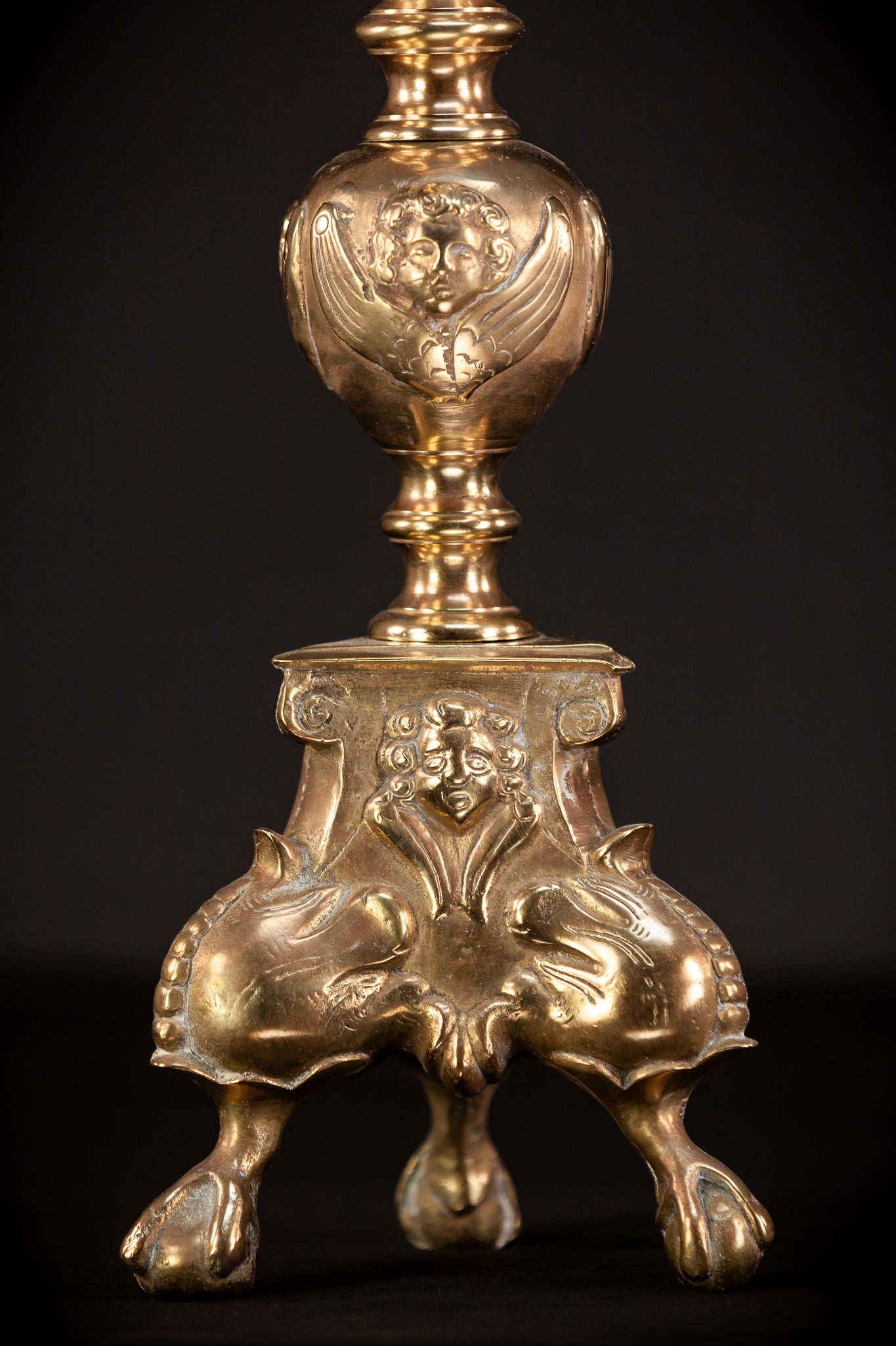 Pair Baroque Candlesticks 1800s | 26.2"