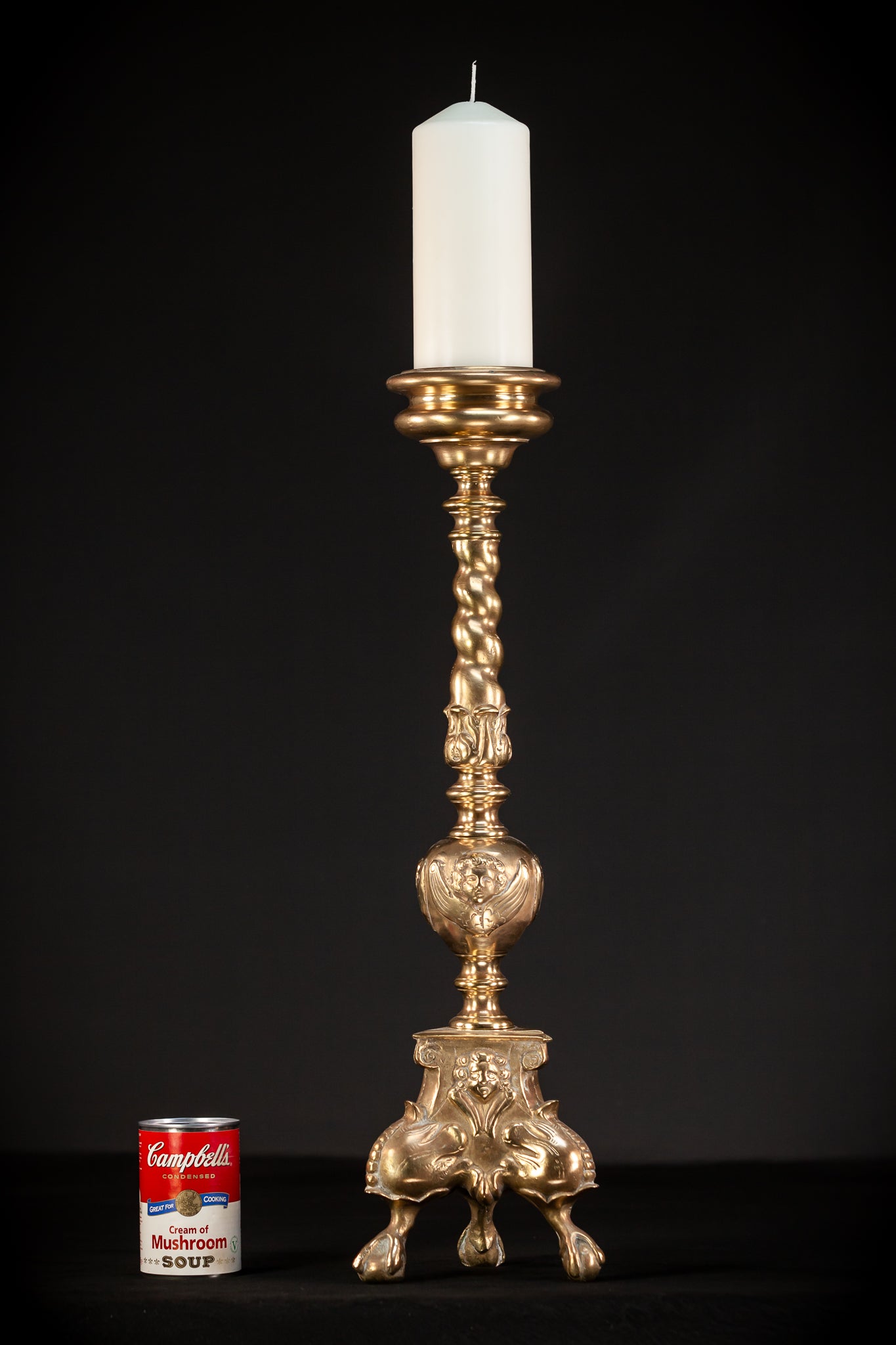 Pair Baroque Candlesticks 1800s | 26.2"
