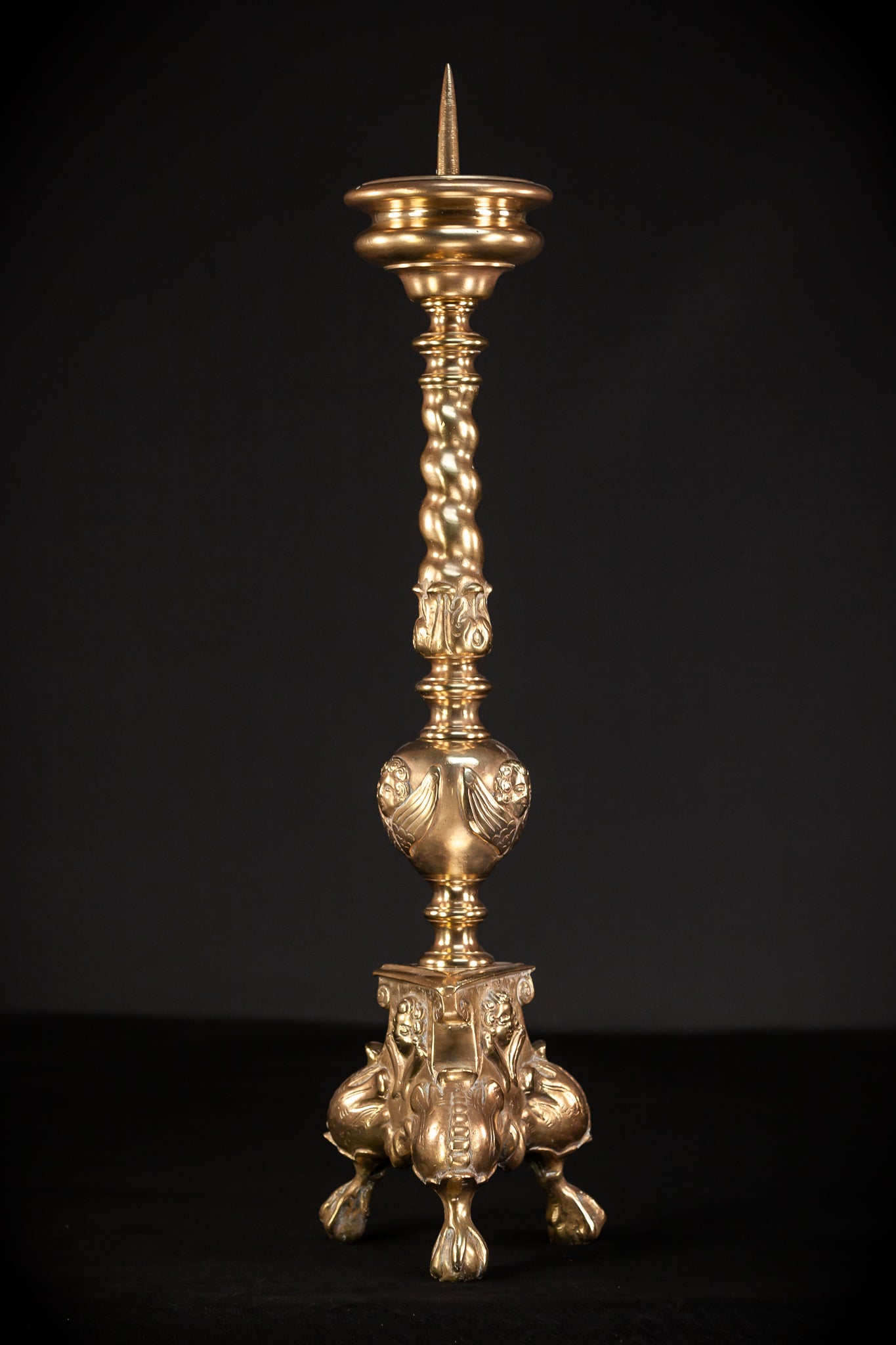 Pair Baroque Candlesticks 1800s | 26.2"