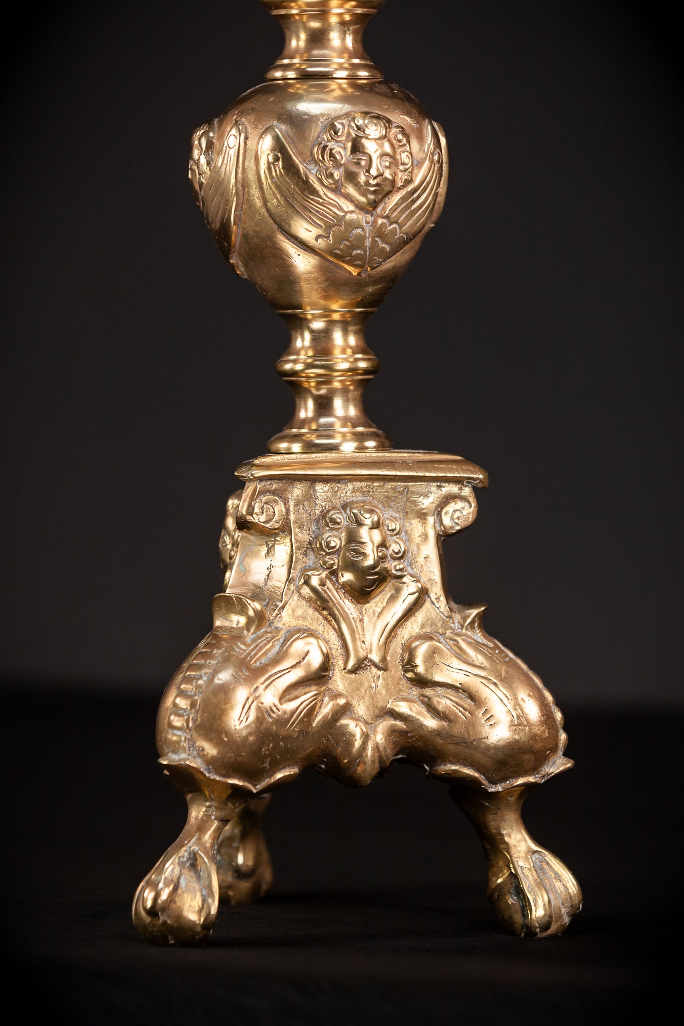 Pair Baroque Candlesticks 1800s | 26.2"