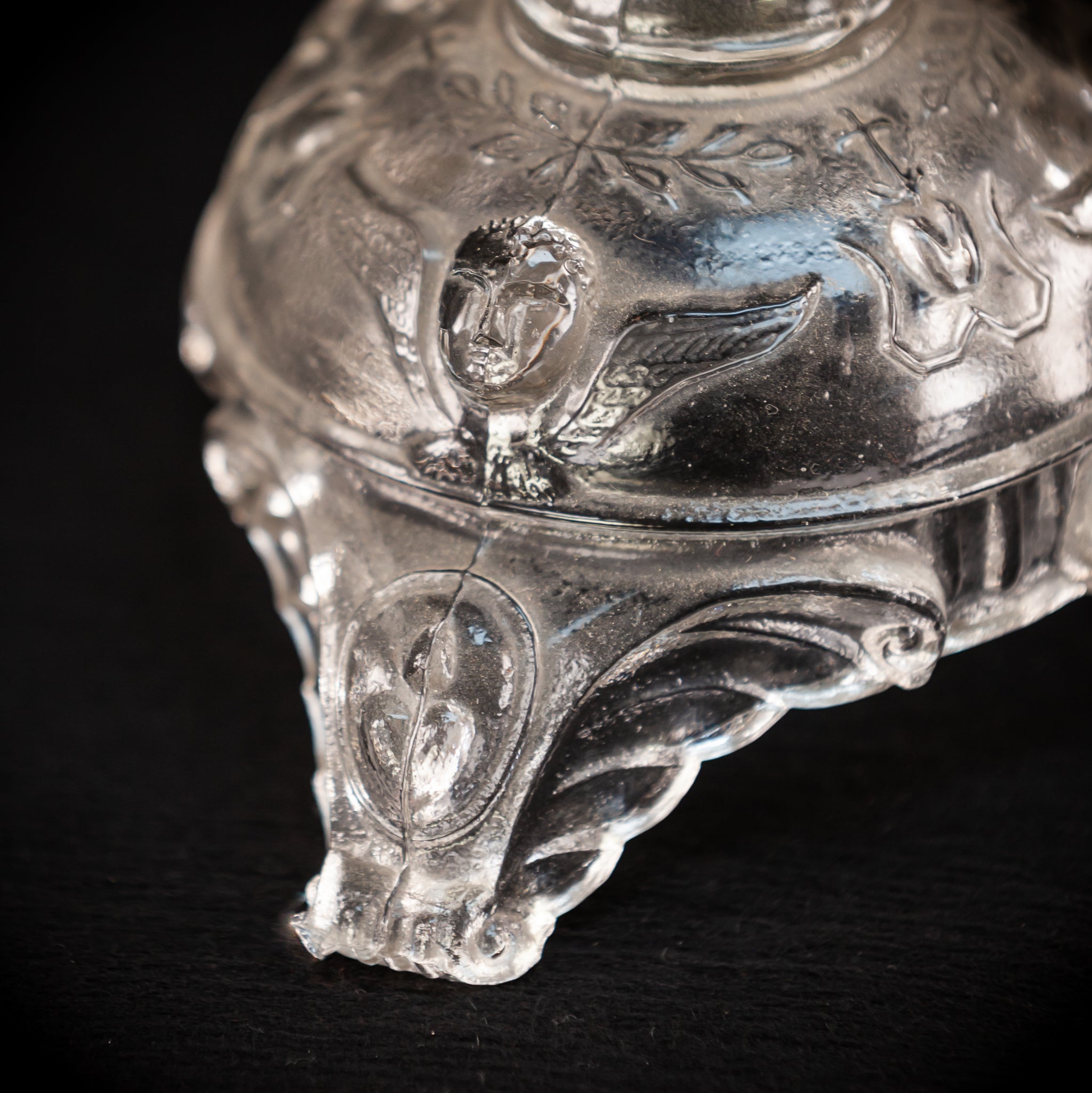 Candlesticks Pair | French Antique Glass | 13"