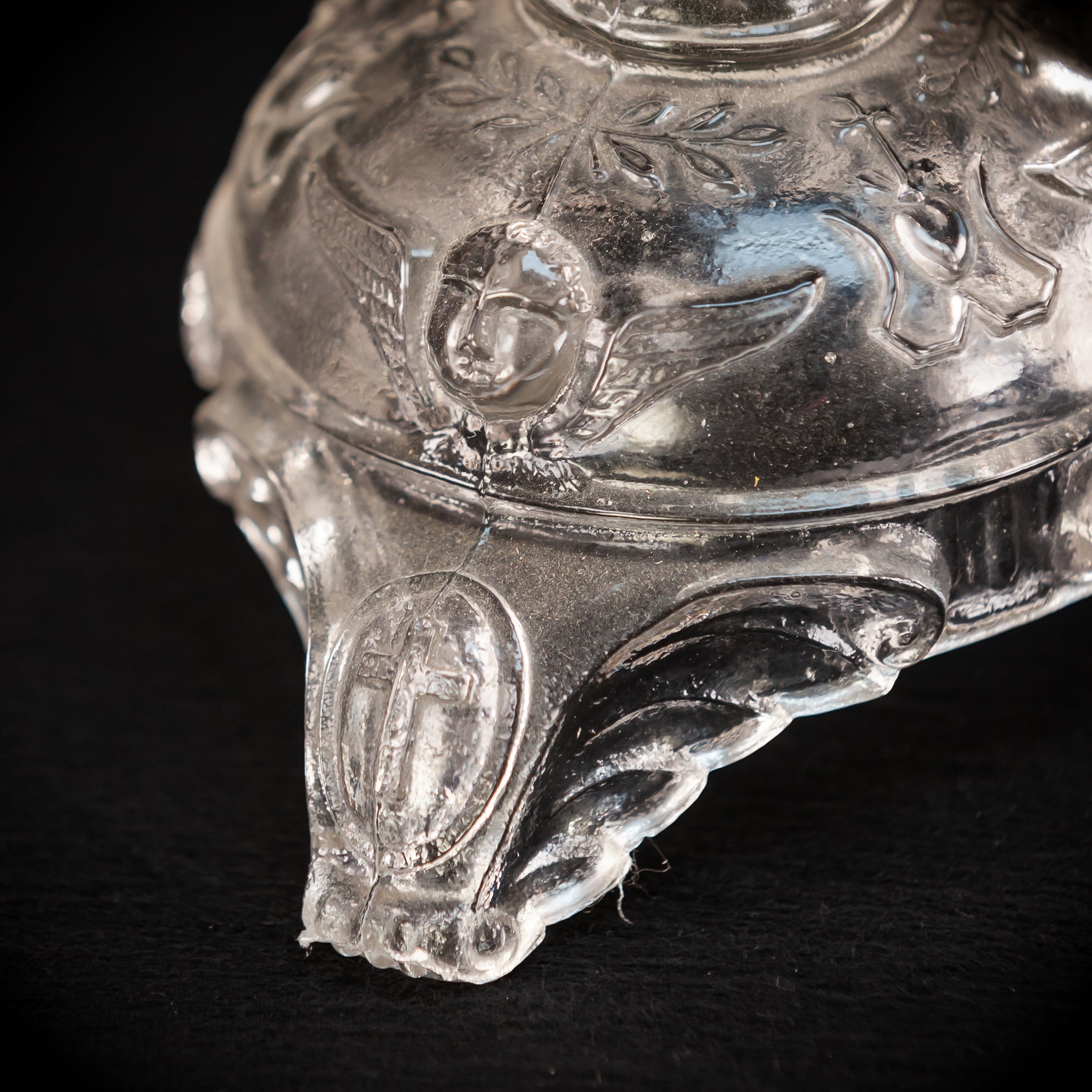 Candlesticks Pair | French Antique Glass | 13"