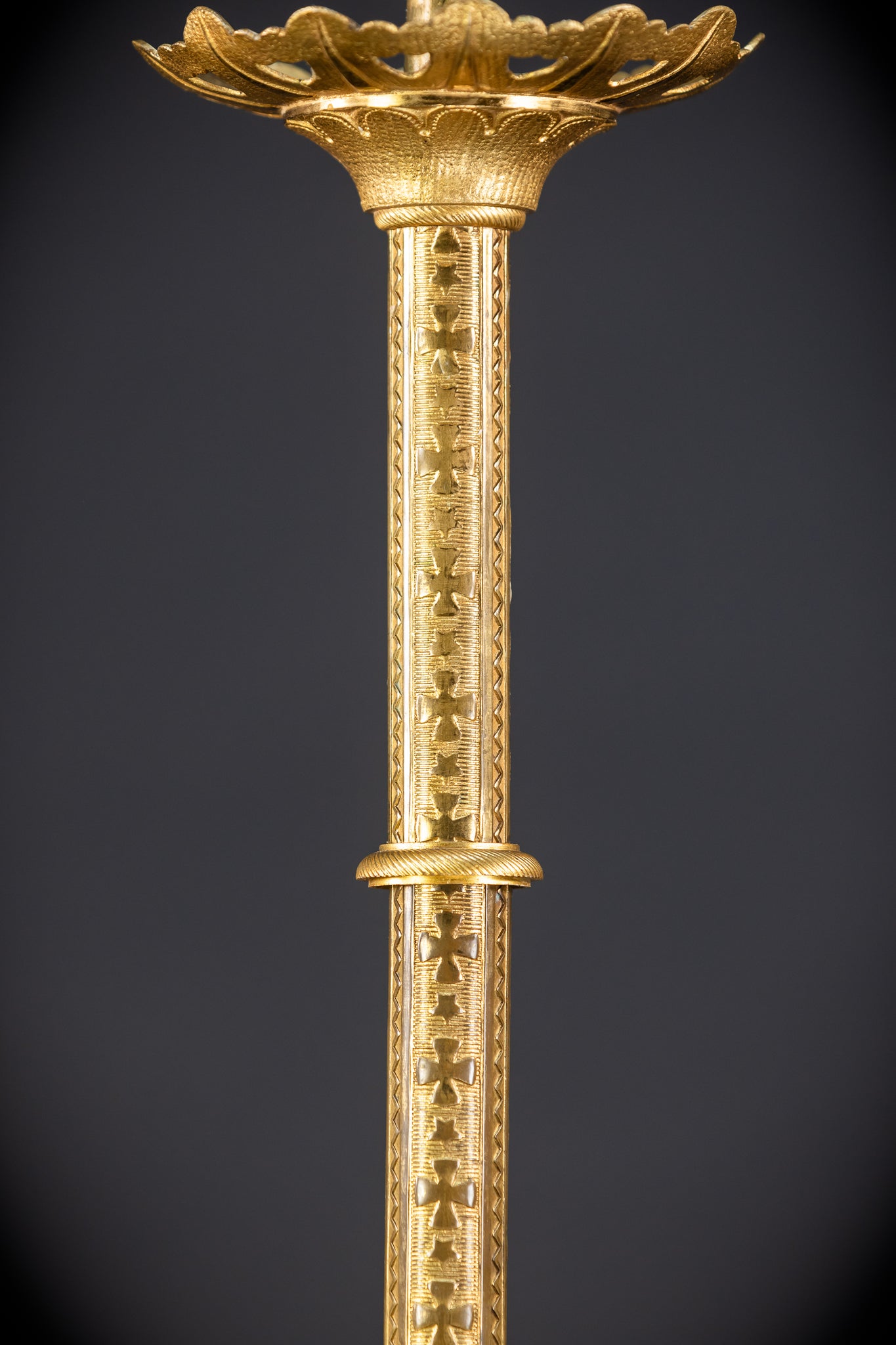 Pair of Gothic Bronze Candlesticks | 1800s Antique