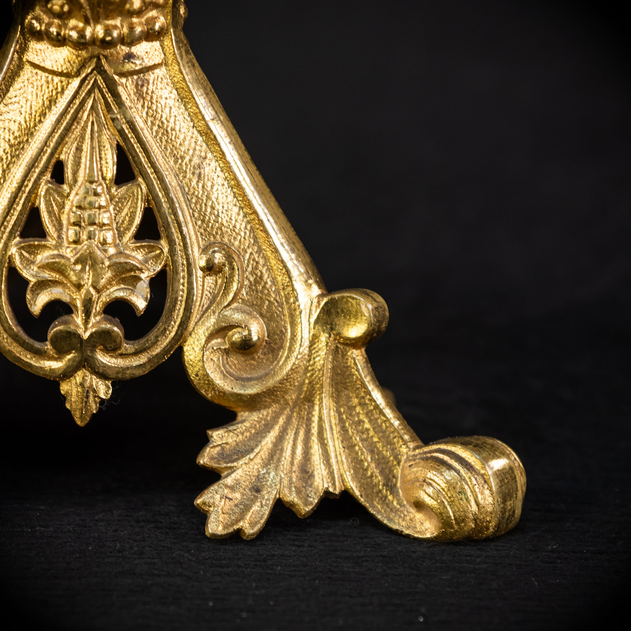 Pair of Gothic Bronze Candlesticks | 1800s Antique