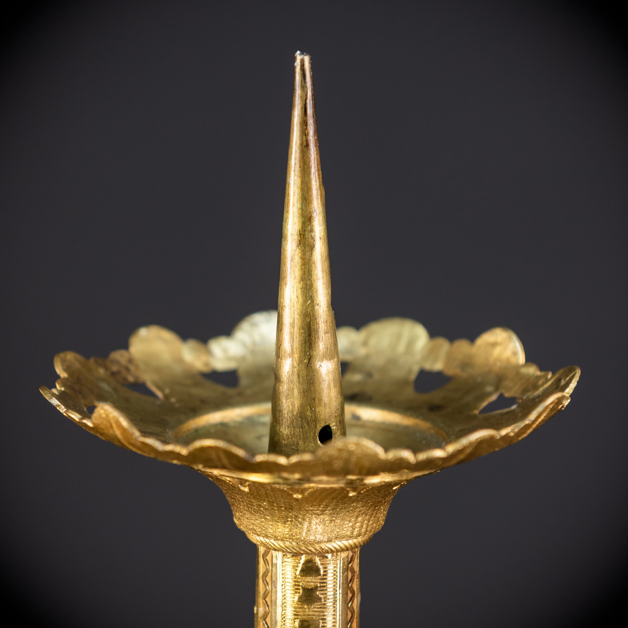 Pair of Gothic Bronze Candlesticks | 1800s Antique