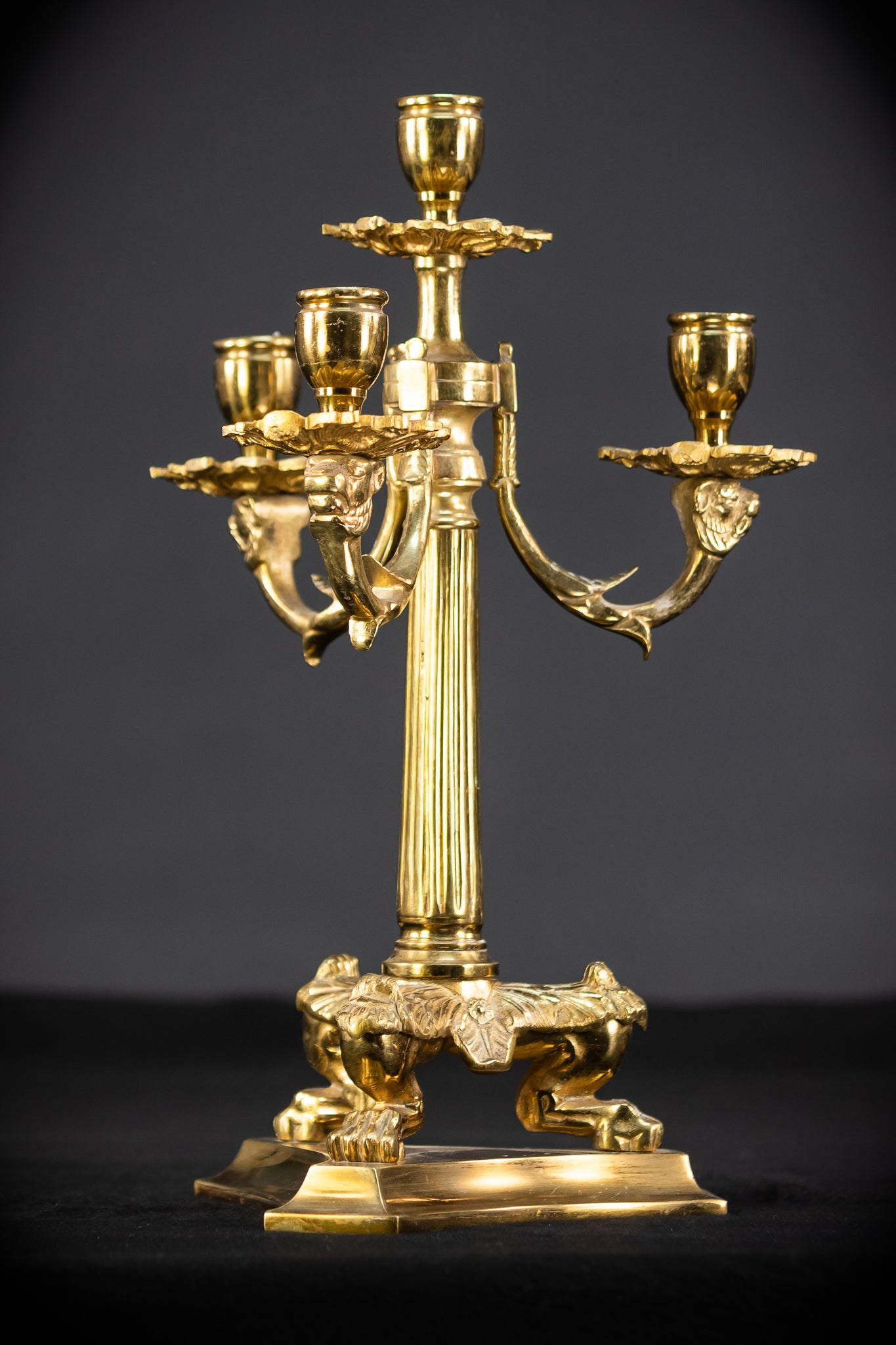 Pair of Antique Candelabras | 13.4" / 34 cm
