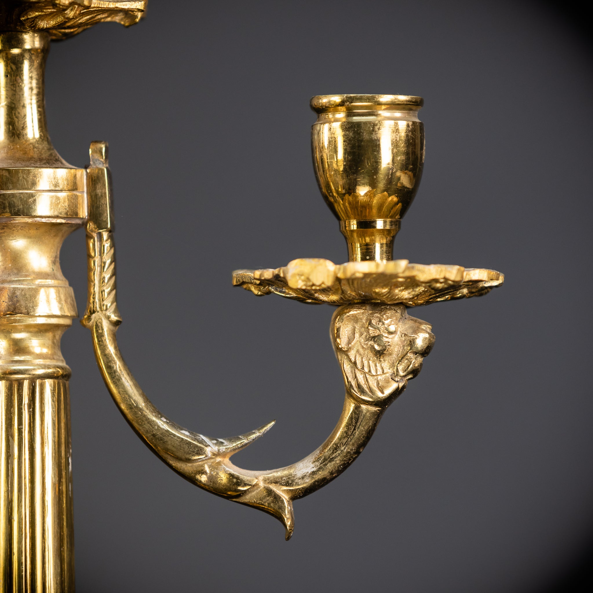 Pair of Antique Candelabras | 13.4" / 34 cm