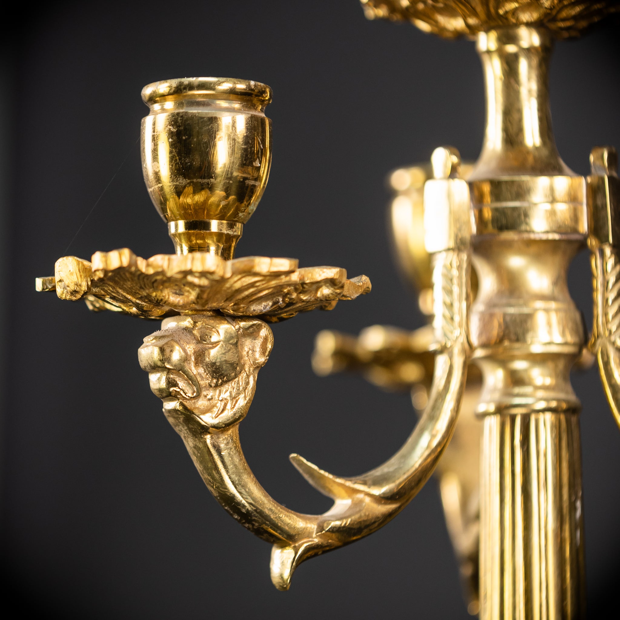 Pair of Antique Candelabras | 13.4" / 34 cm