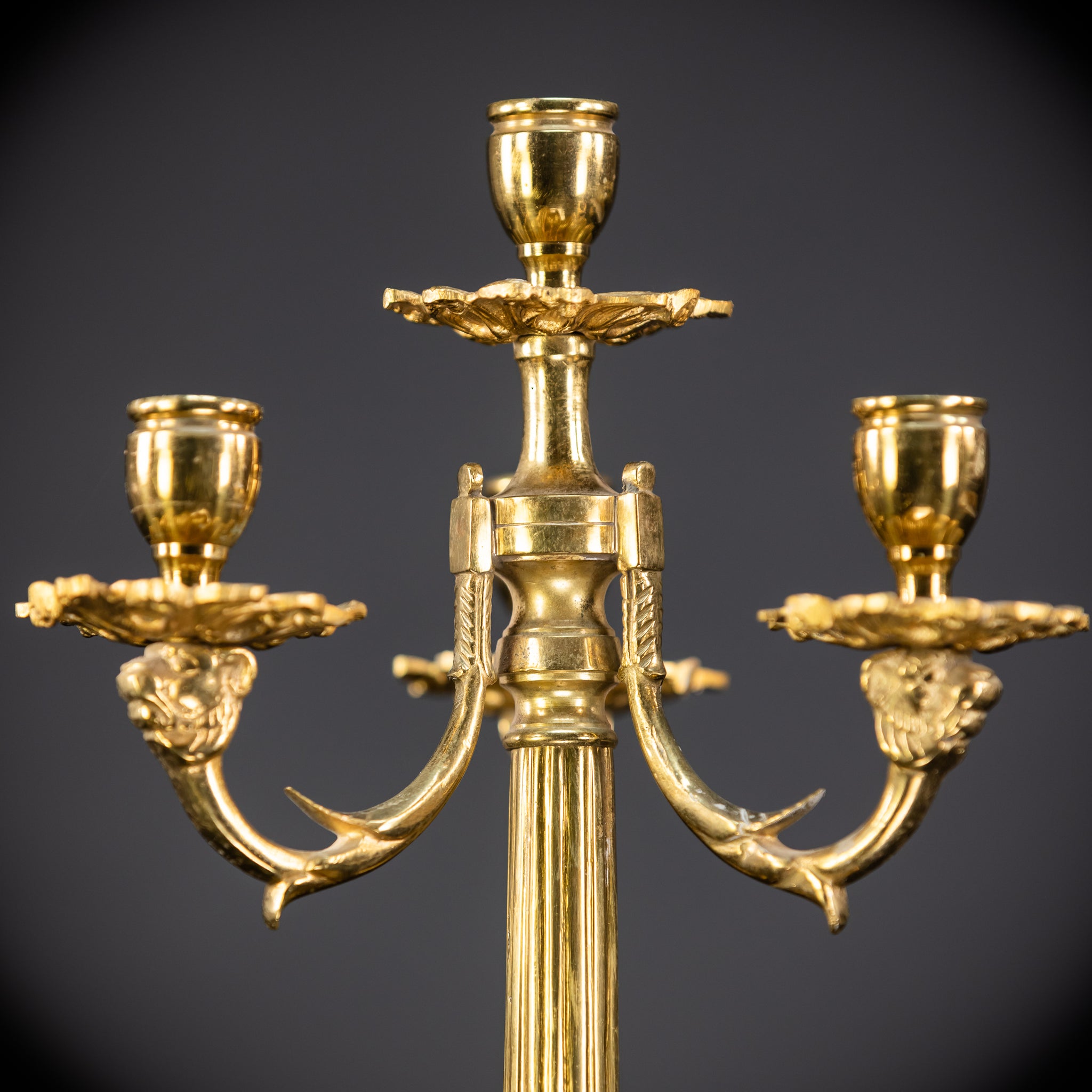 Pair of Antique Candelabras | 13.4" / 34 cm