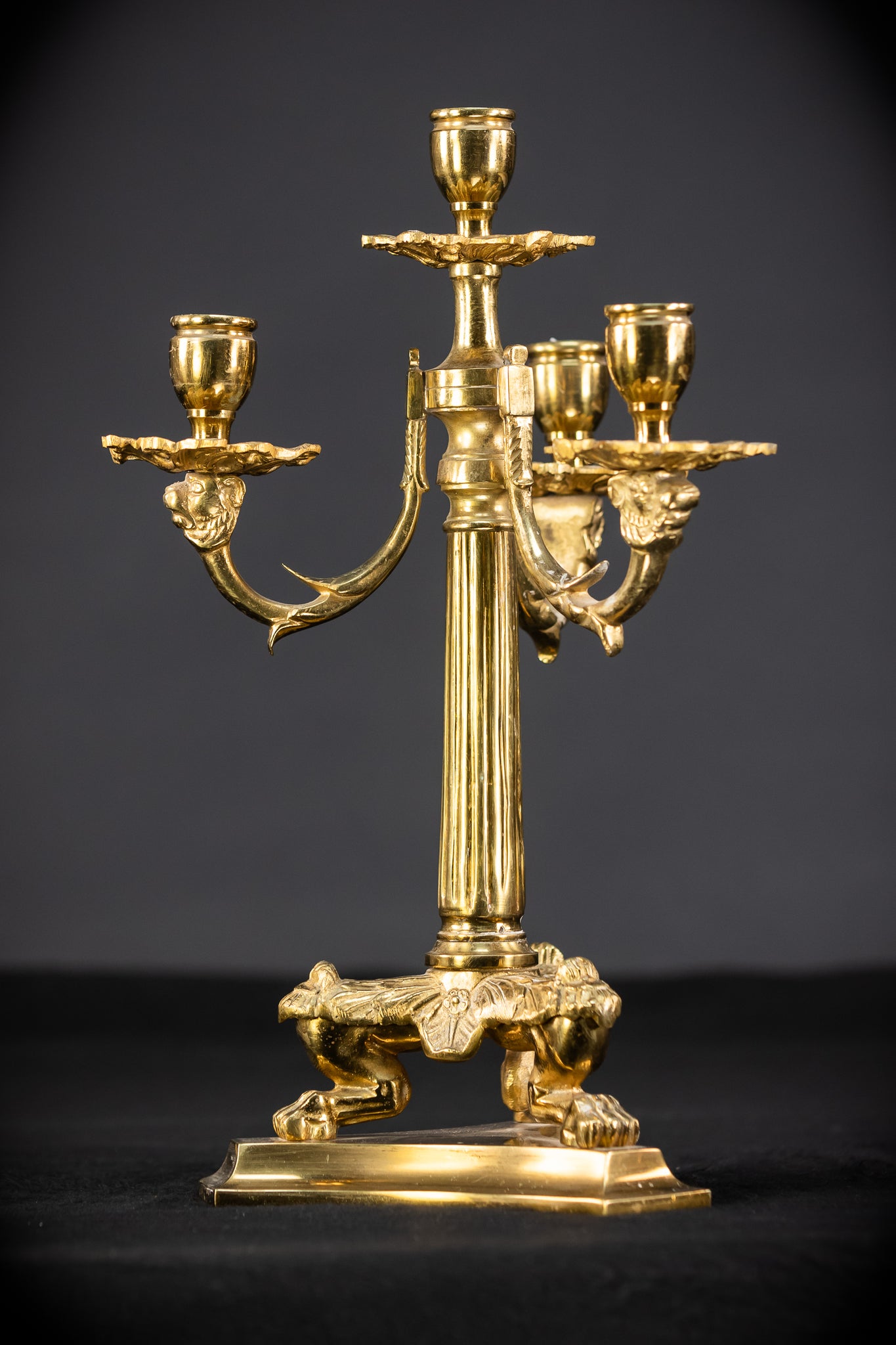Pair of Antique Candelabras | 13.4" / 34 cm