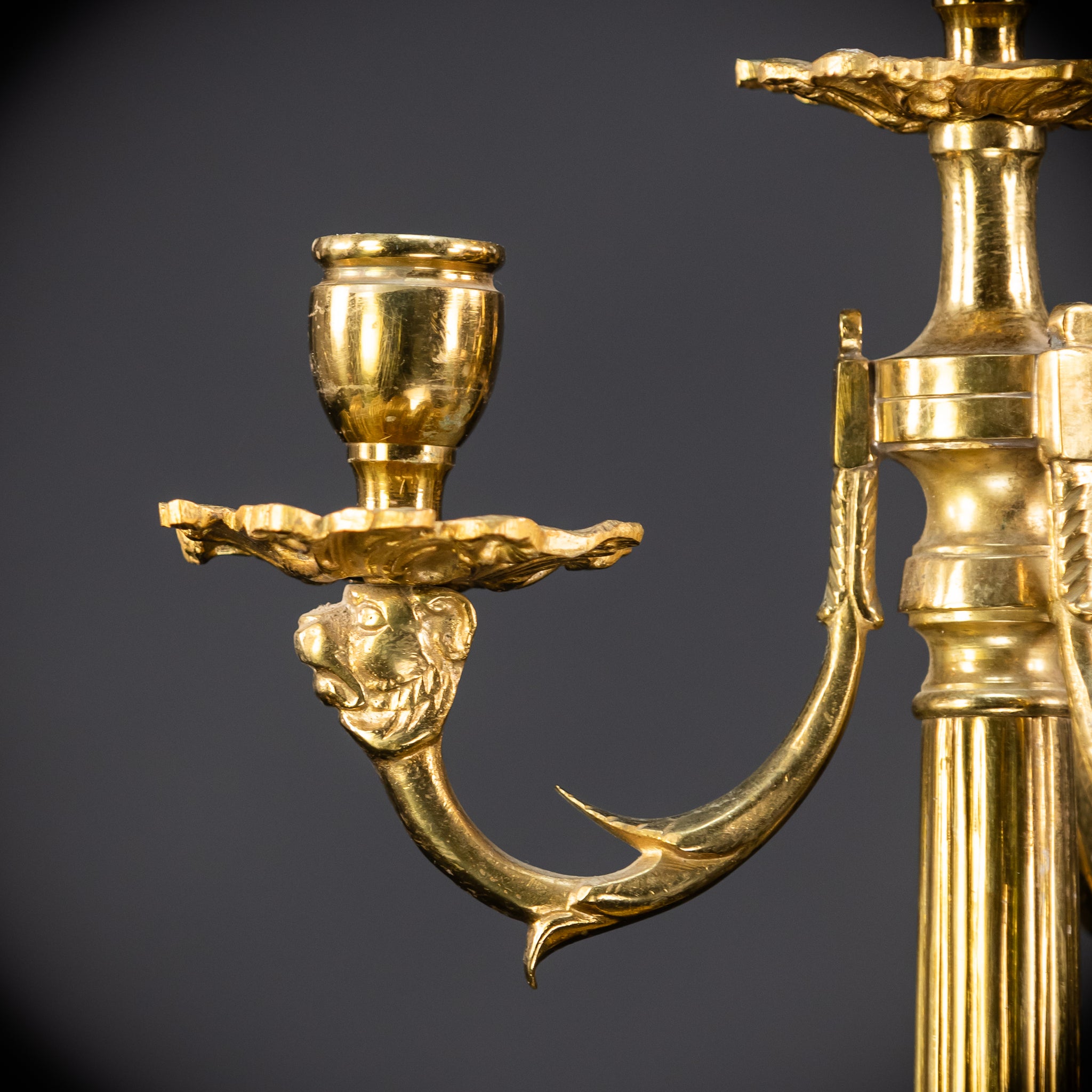 Pair of Antique Candelabras | 13.4" / 34 cm