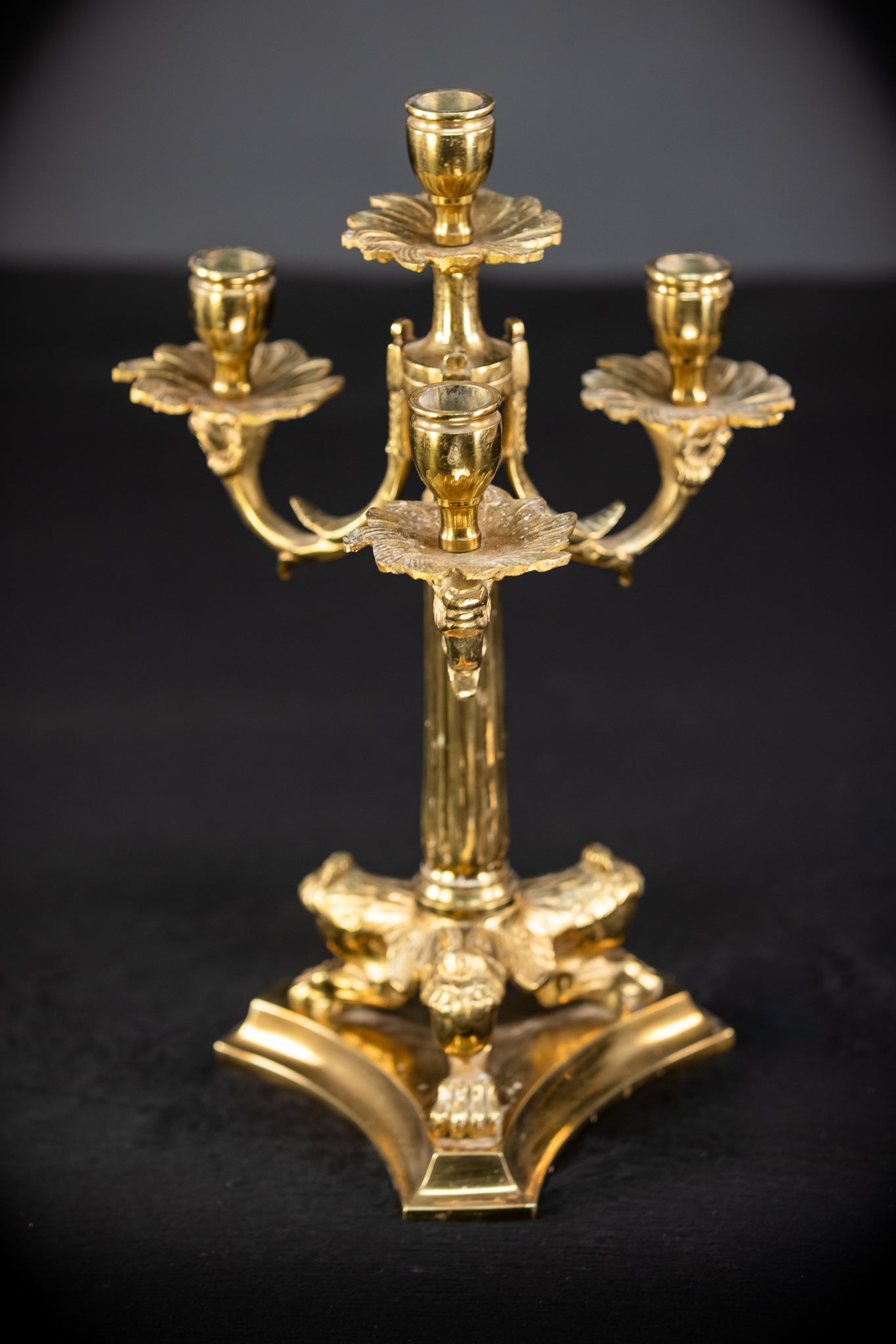 Pair of Antique Candelabras | 13.4" / 34 cm