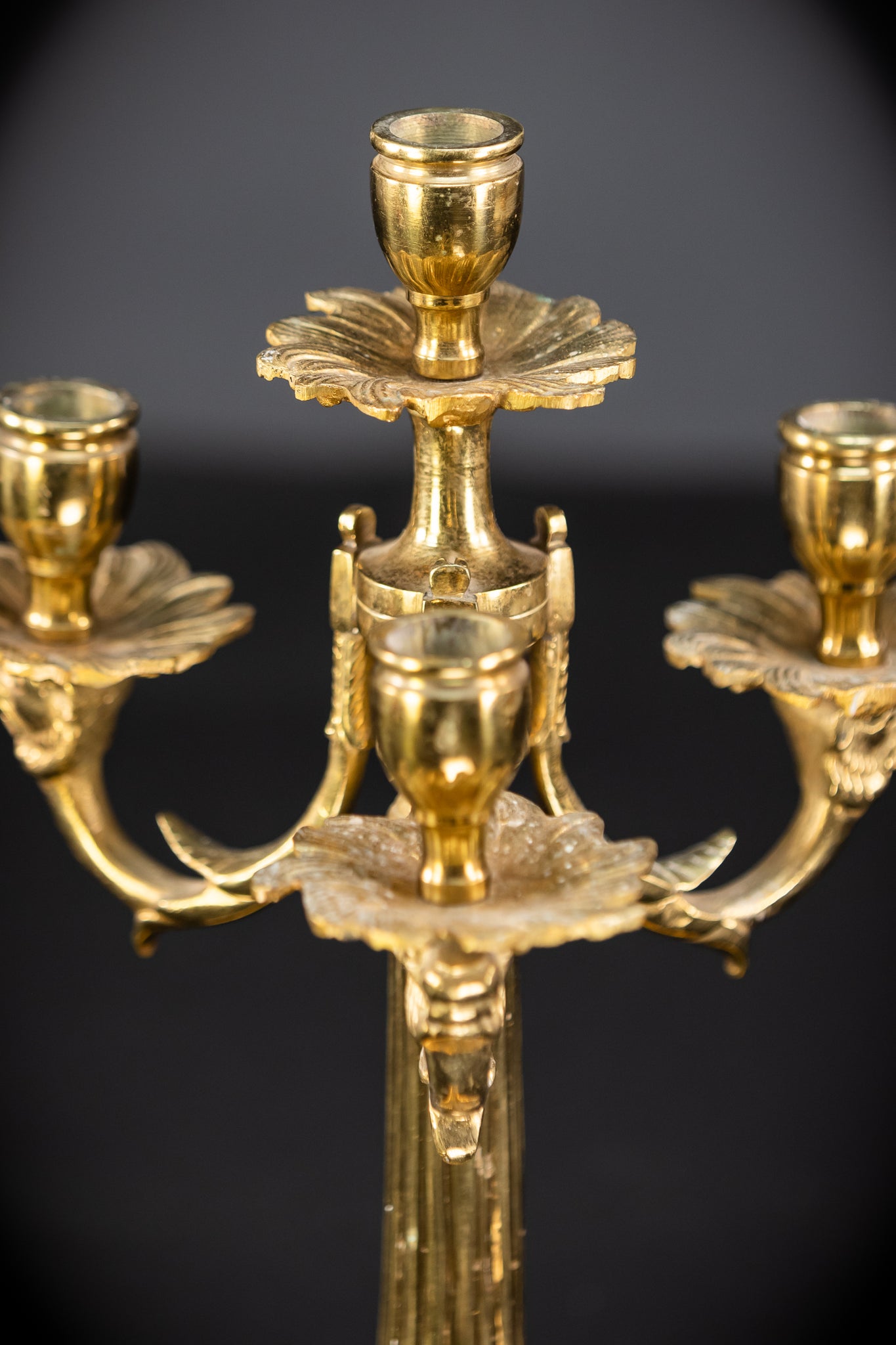 Pair of Antique Candelabras | 13.4" / 34 cm