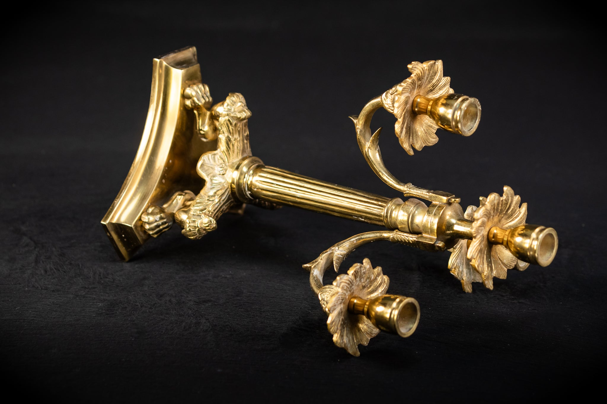 Pair of Antique Candelabras | 13.4" / 34 cm