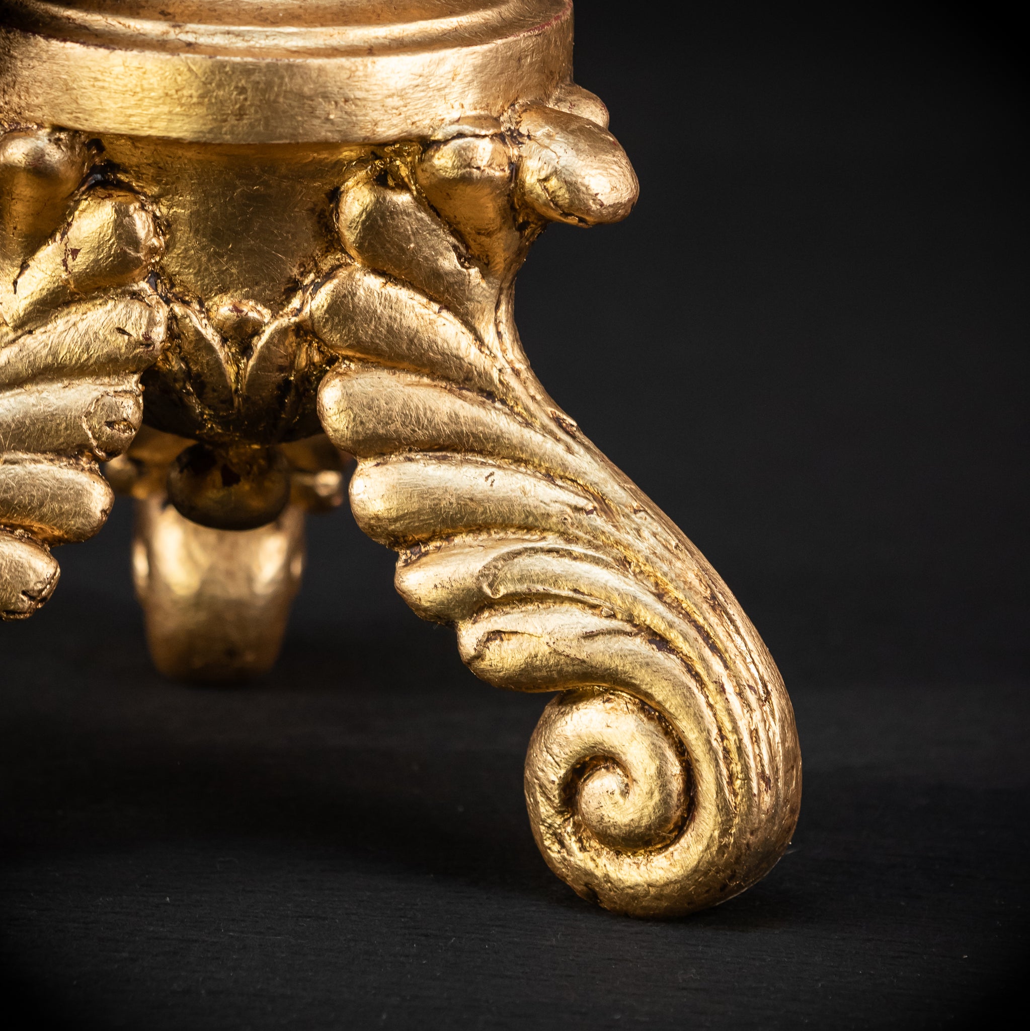 Candlesticks Pair French | Gilded Wood 1800s Antique 33.1"