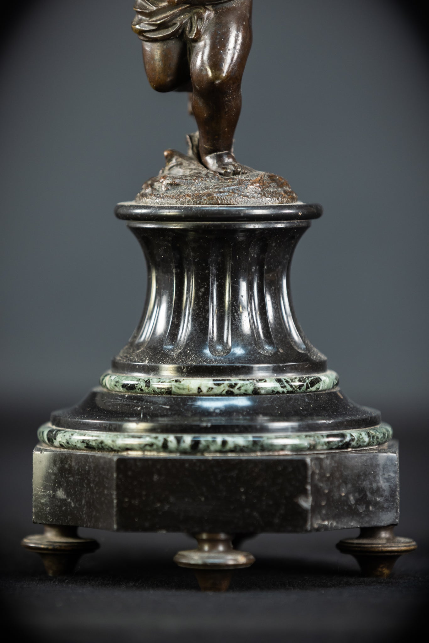 Pair of Candelabras | mid 1800s Bronze Antique | 19.5" / 49.5 cm