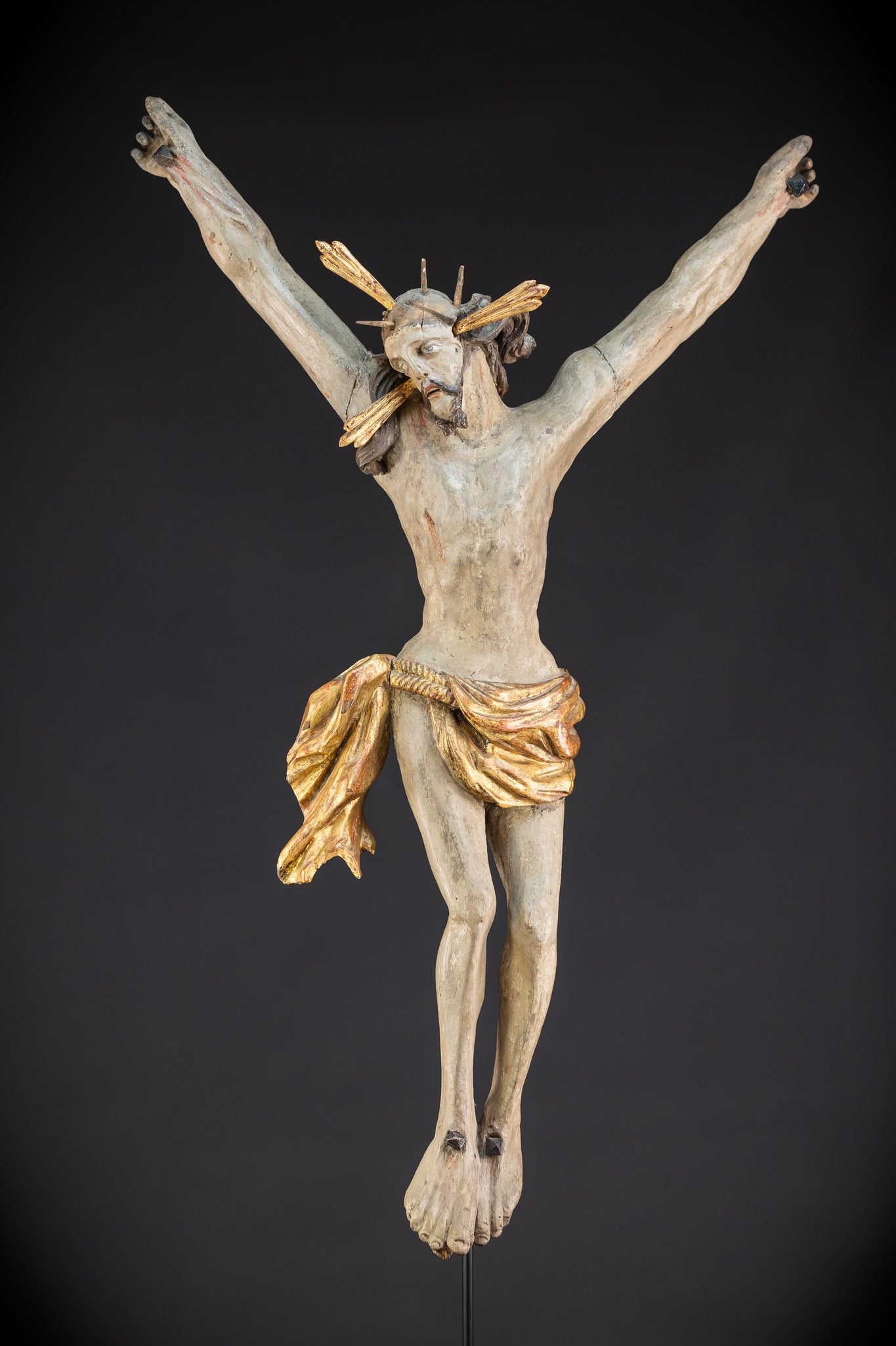 Corpus Christi Wooden Statue | 1700s Antique | 33.1" / 84 cm