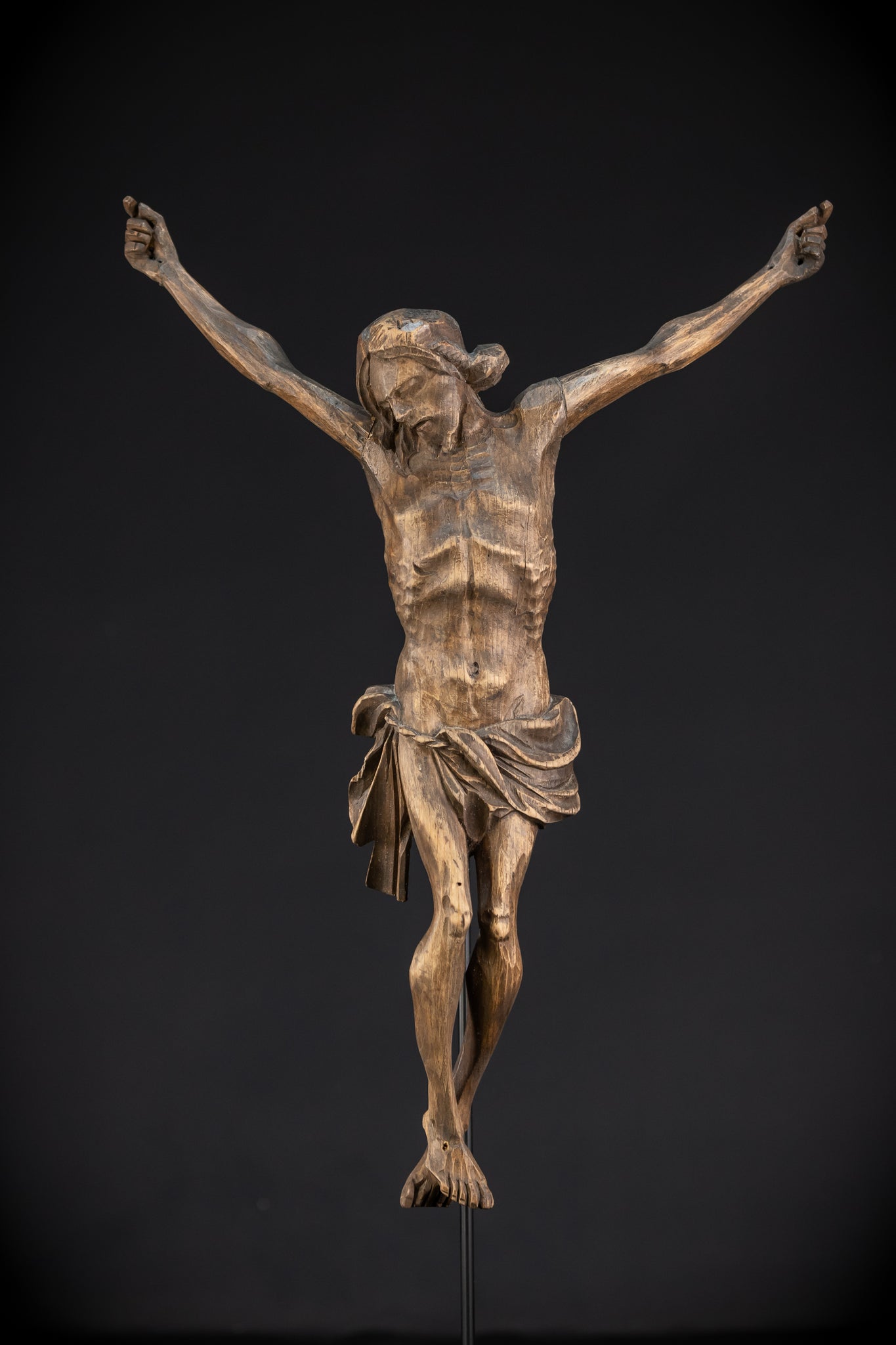 Corpus Christi Wood Carving Statue | 1800s Antique