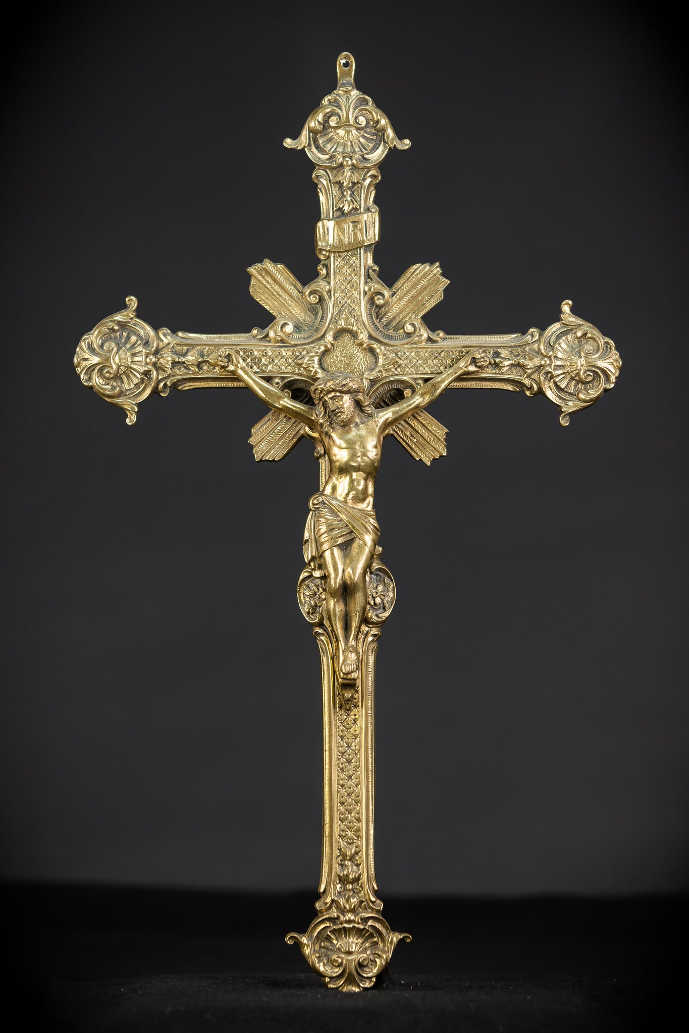 Crucifix Wall | French Baroque Bronze | 17.7"