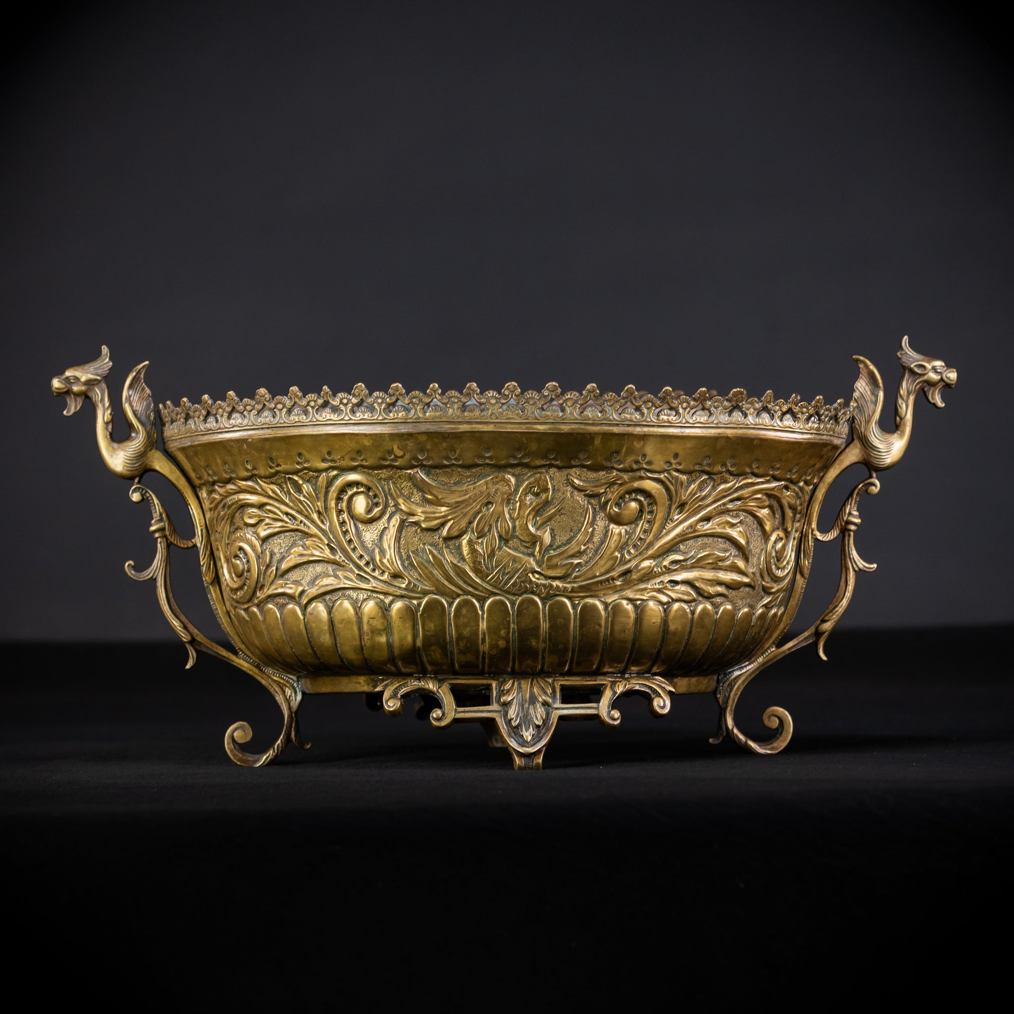 Jardiniere Brass | French 1700s Antique