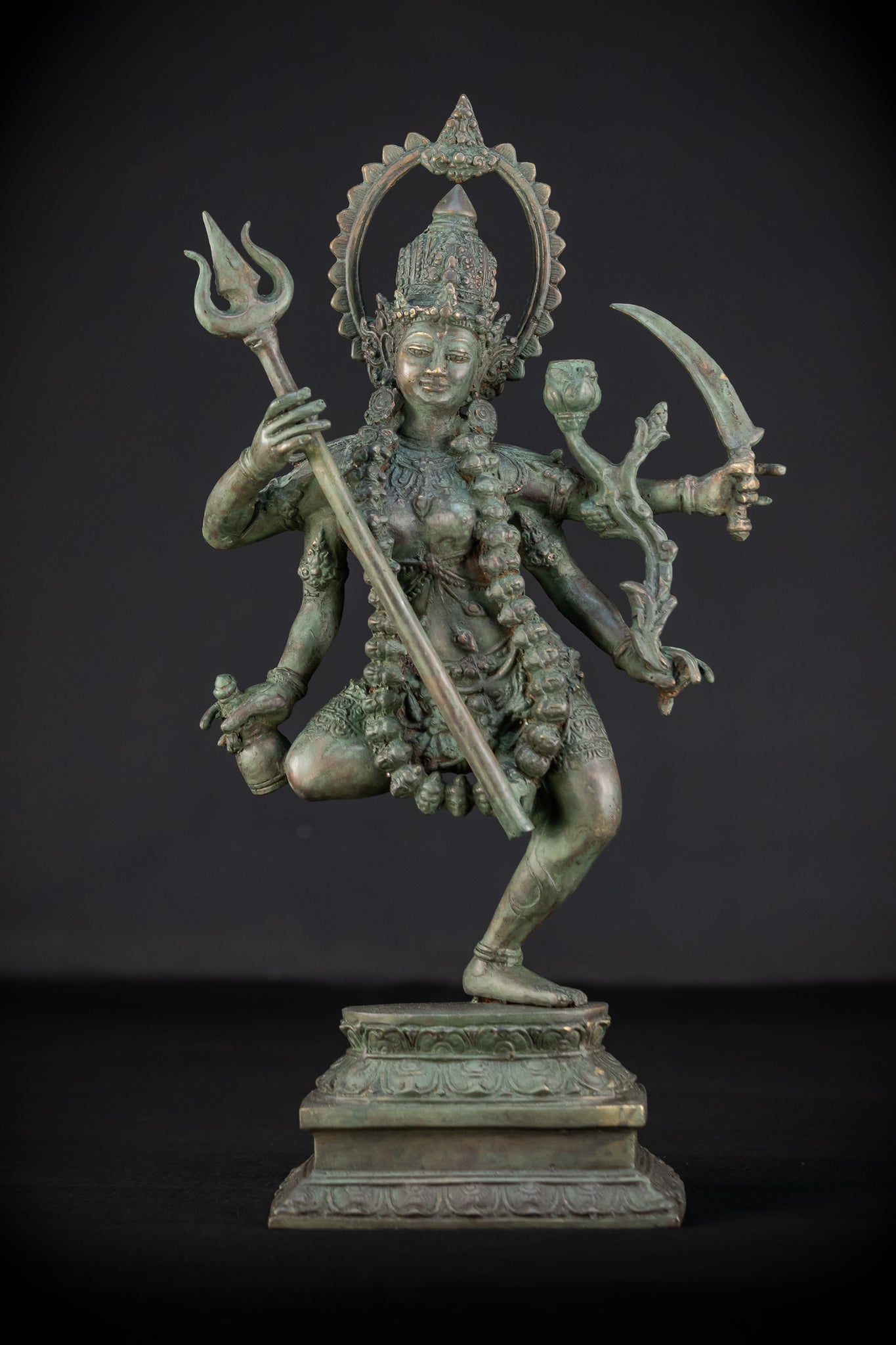 Kali Hindu Goddes Bronze Sculpture