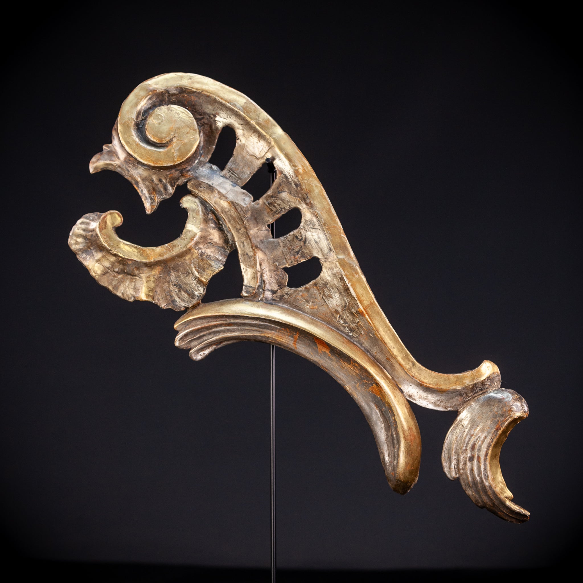 Baroque Wooden Element B | Antique 1700s | 21.7'' / 55 cm