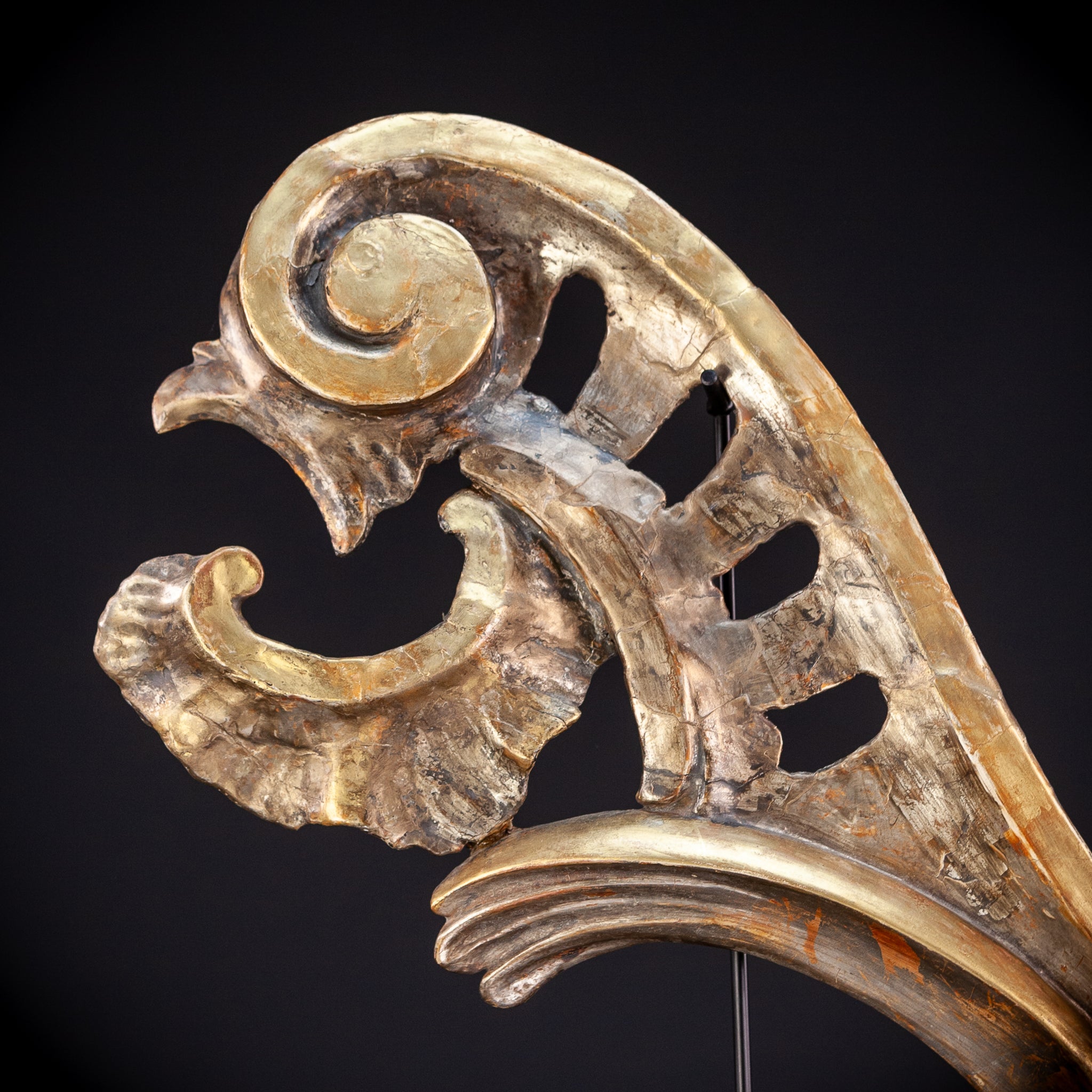 Baroque Wooden Element B | Antique 1700s | 21.7'' / 55 cm