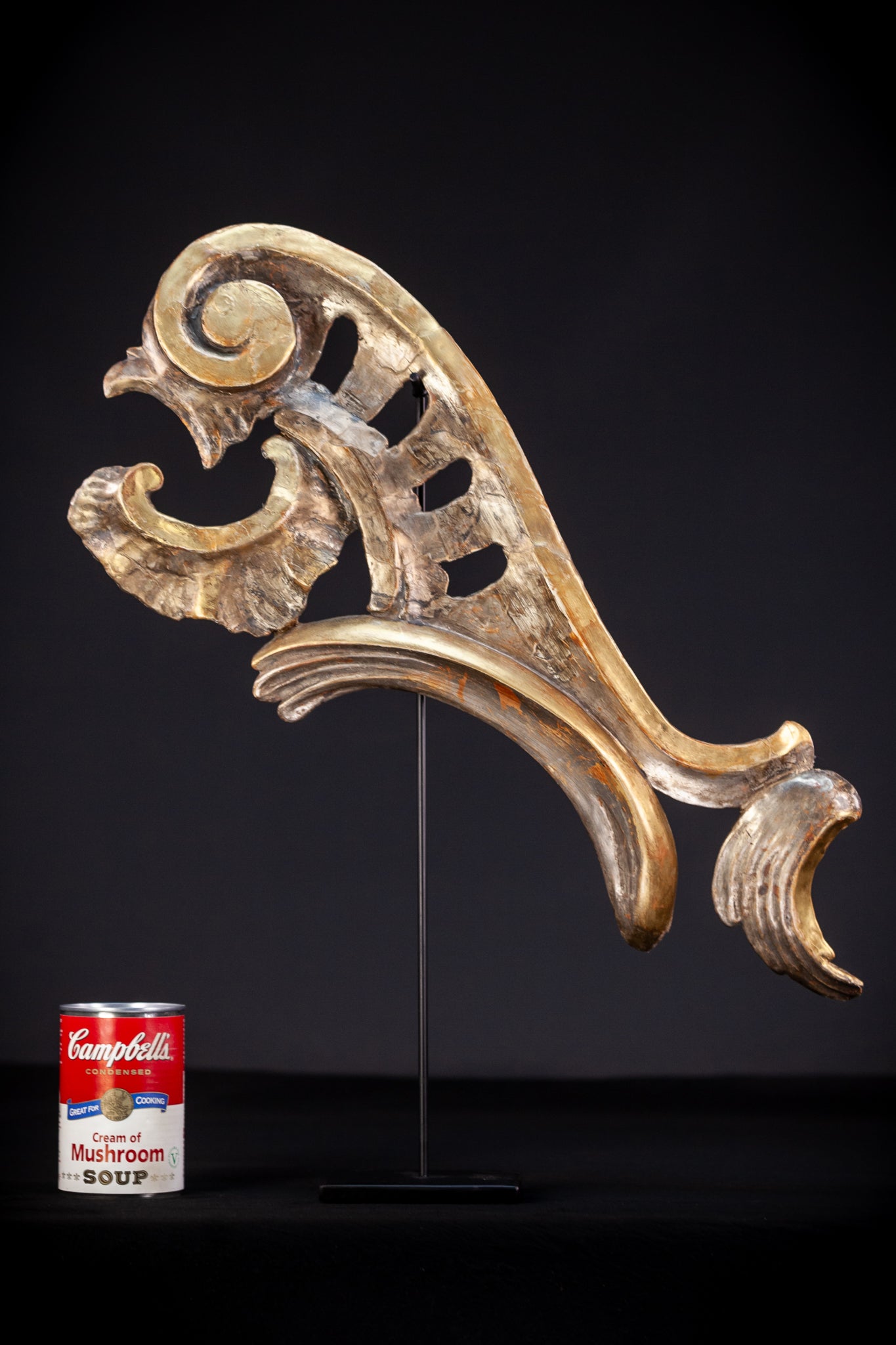 Baroque Wooden Element B | Antique 1700s | 21.7'' / 55 cm