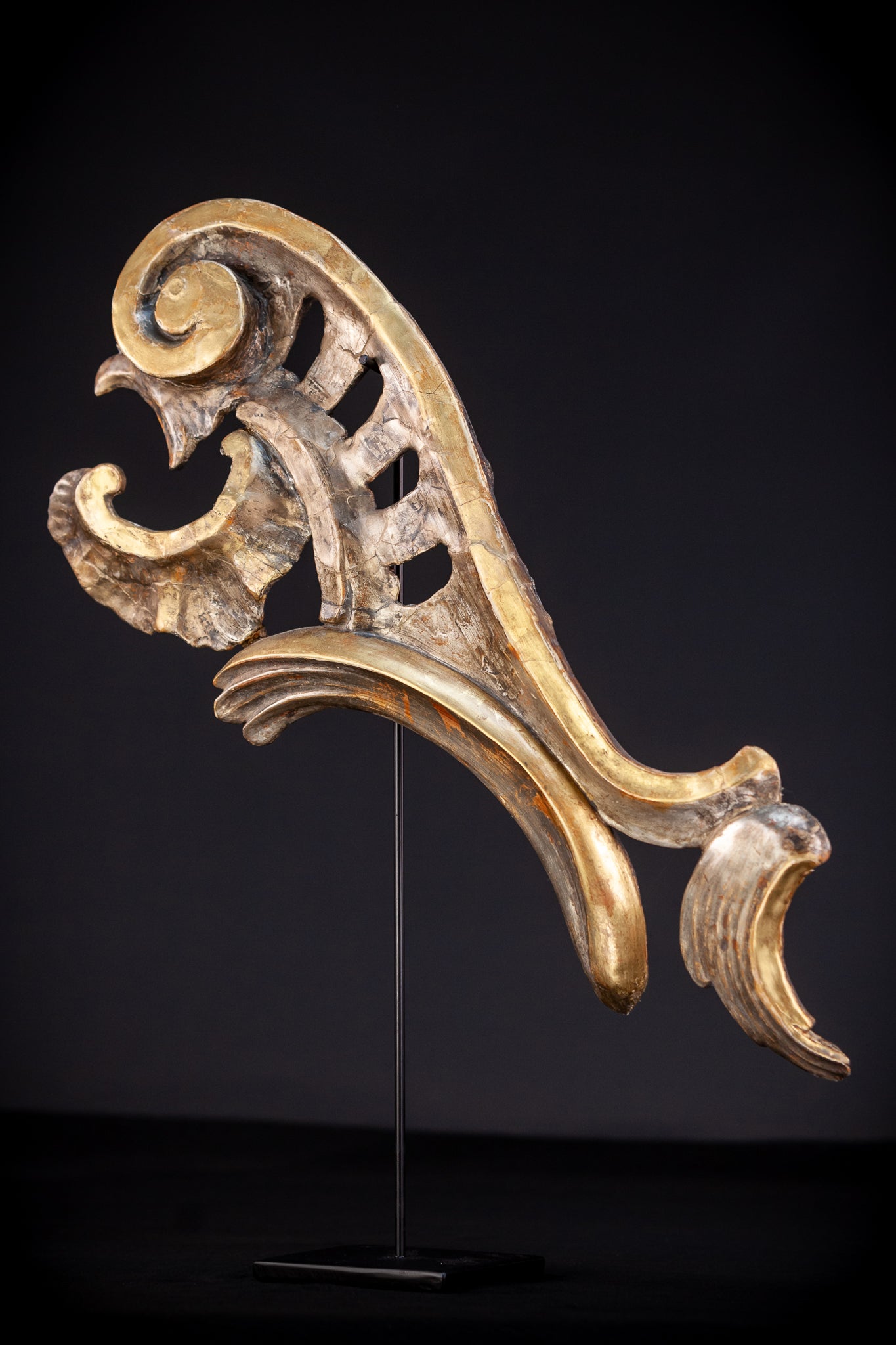 Baroque Wooden Element B | Antique 1700s | 21.7'' / 55 cm
