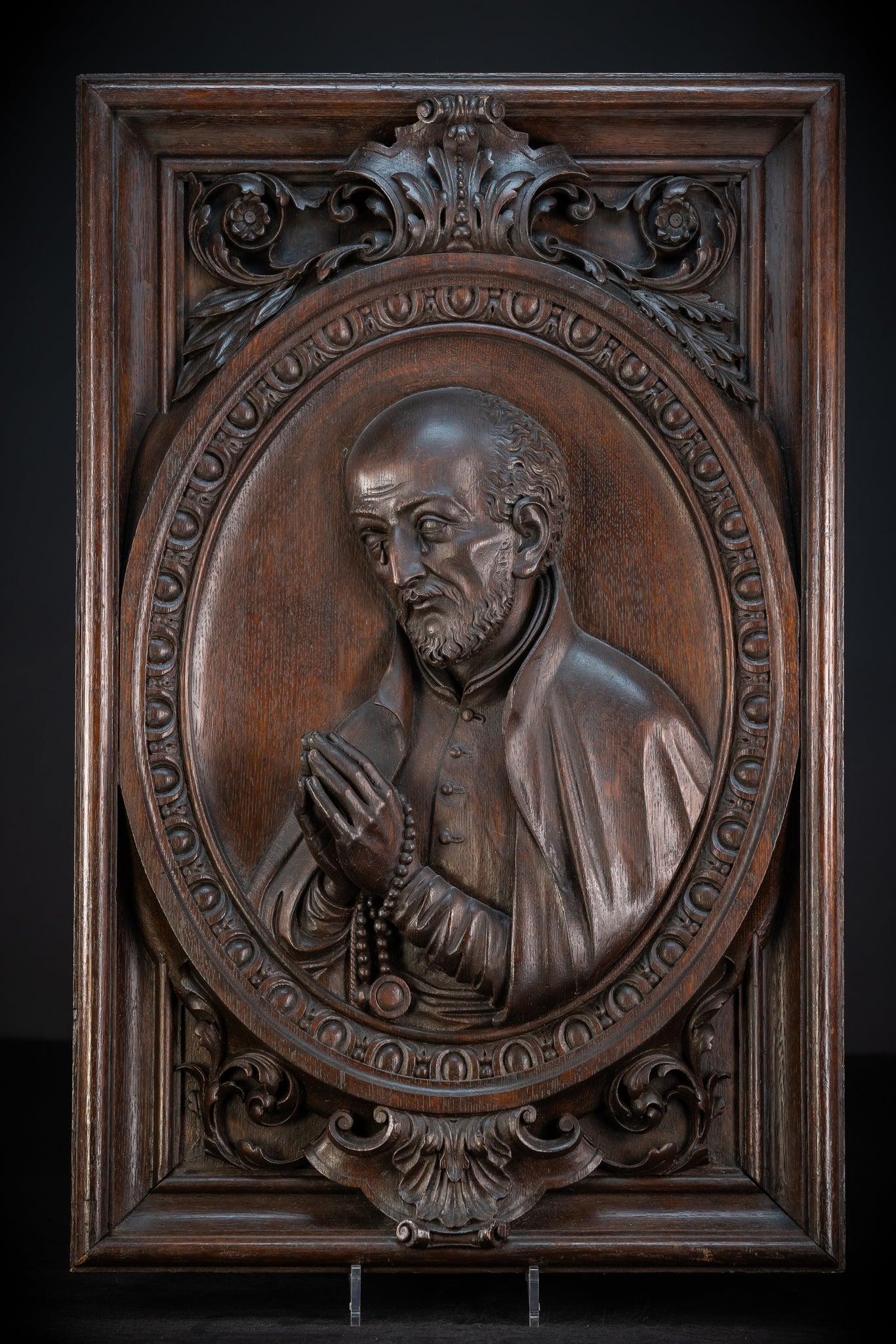St Ignatius of Loyola Relief | Antique 1700s 26.6"/ 67.5 cm