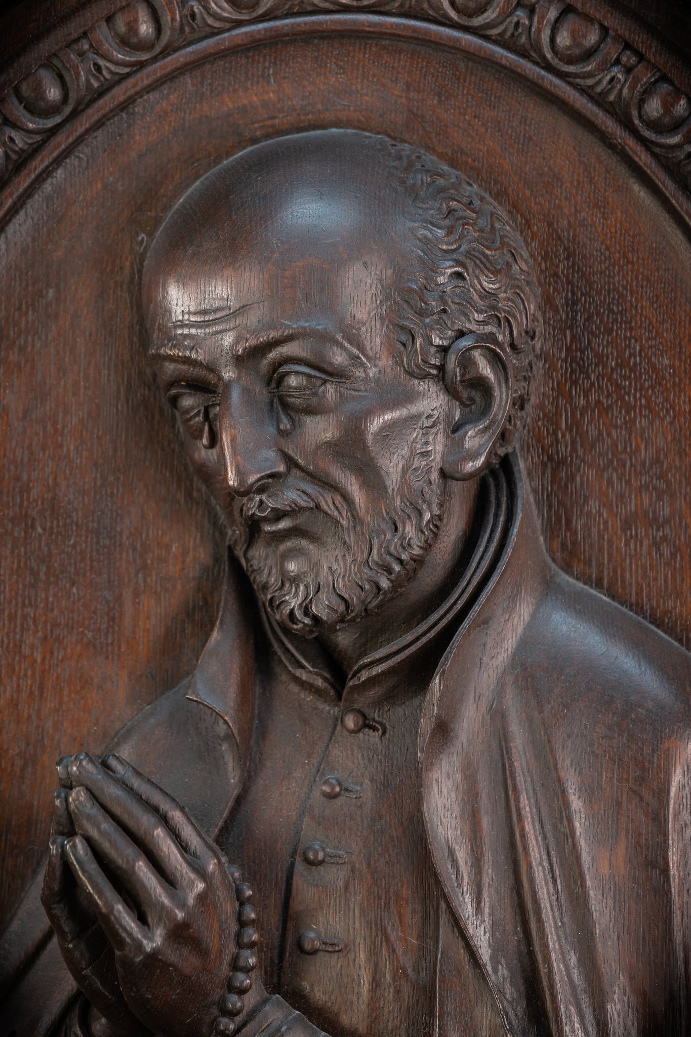 St Ignatius of Loyola Relief Sculpture | 1700s Antique | 26.6"/ 67.5 cm