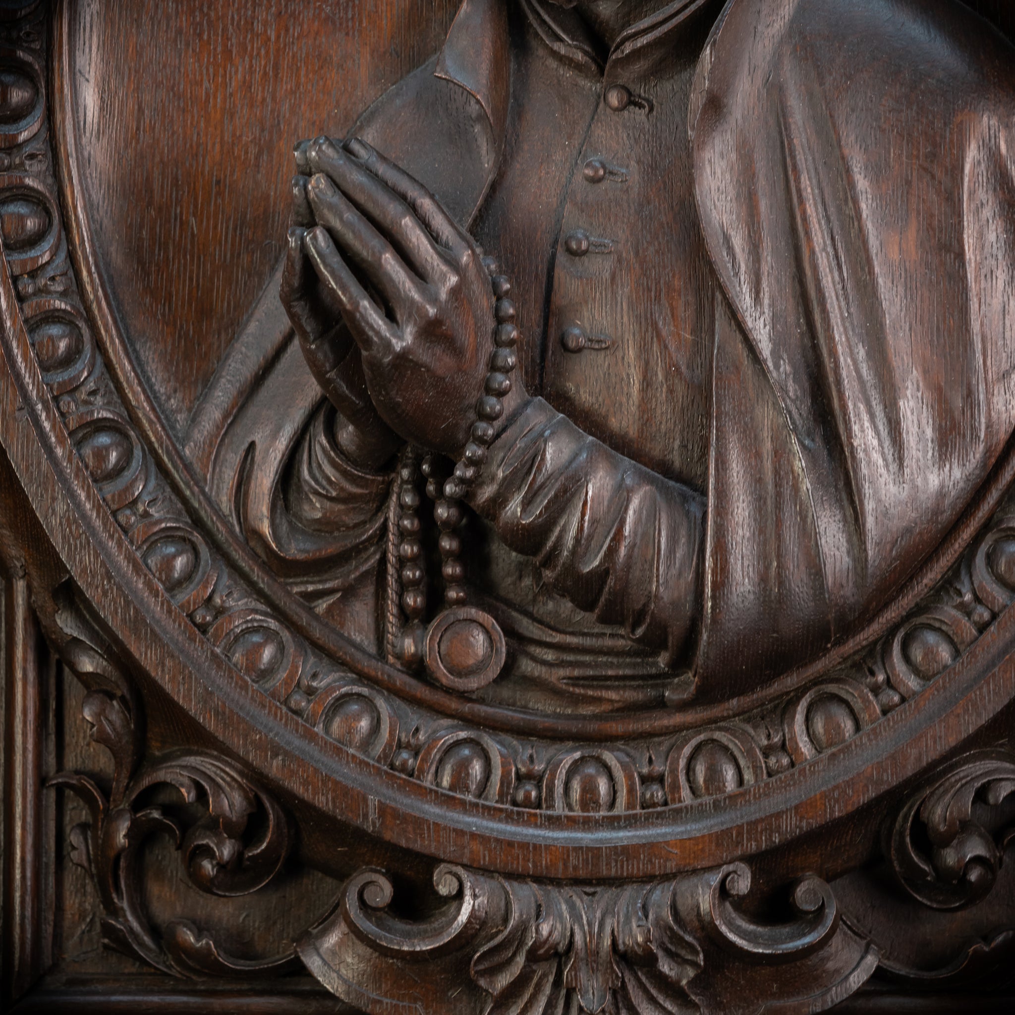 St Ignatius of Loyola Relief Sculpture | 1700s Antique | 26.6"/ 67.5 cm