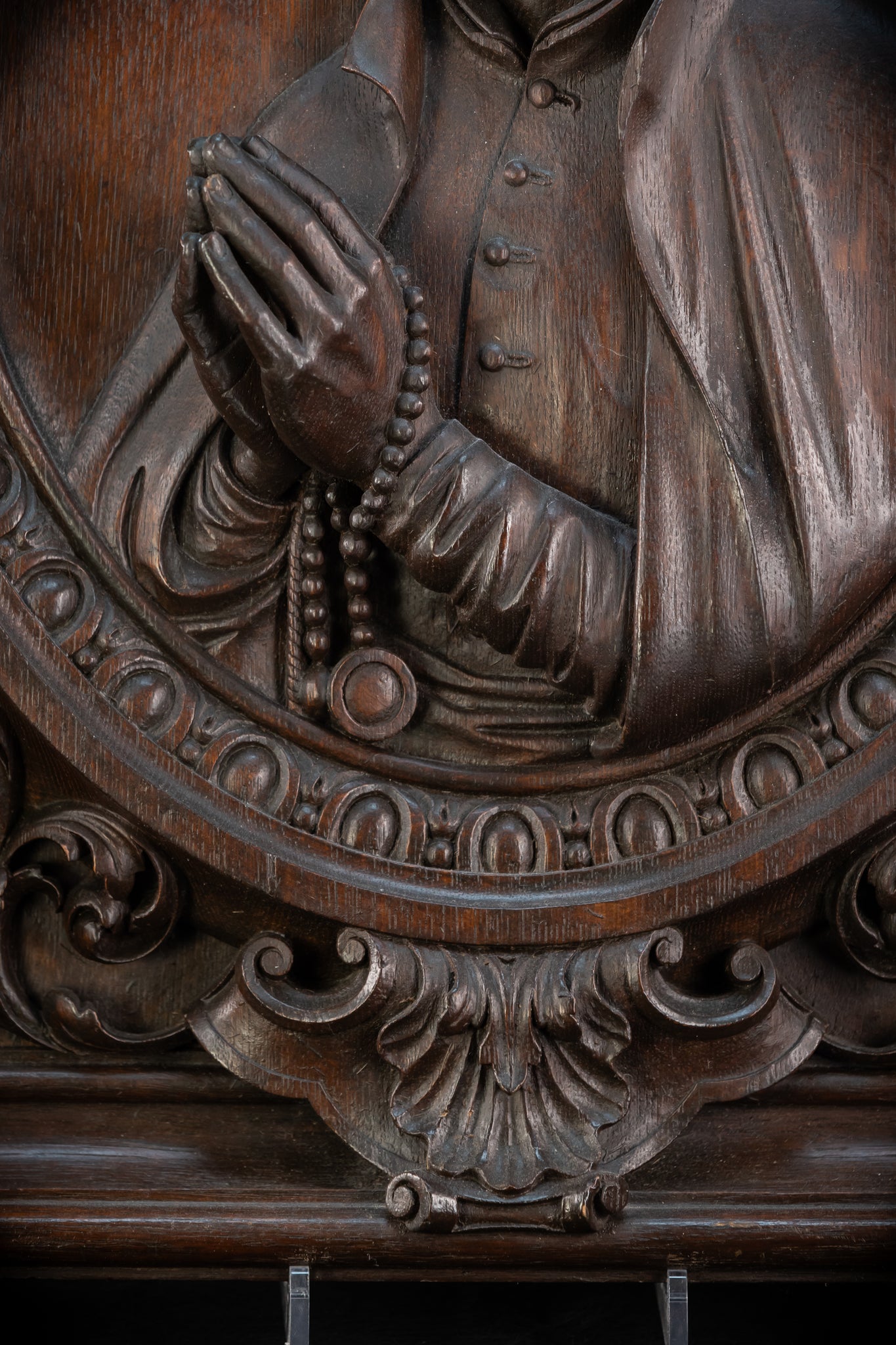 St Ignatius of Loyola Relief Sculpture | 1700s Antique | 26.6"/ 67.5 cm