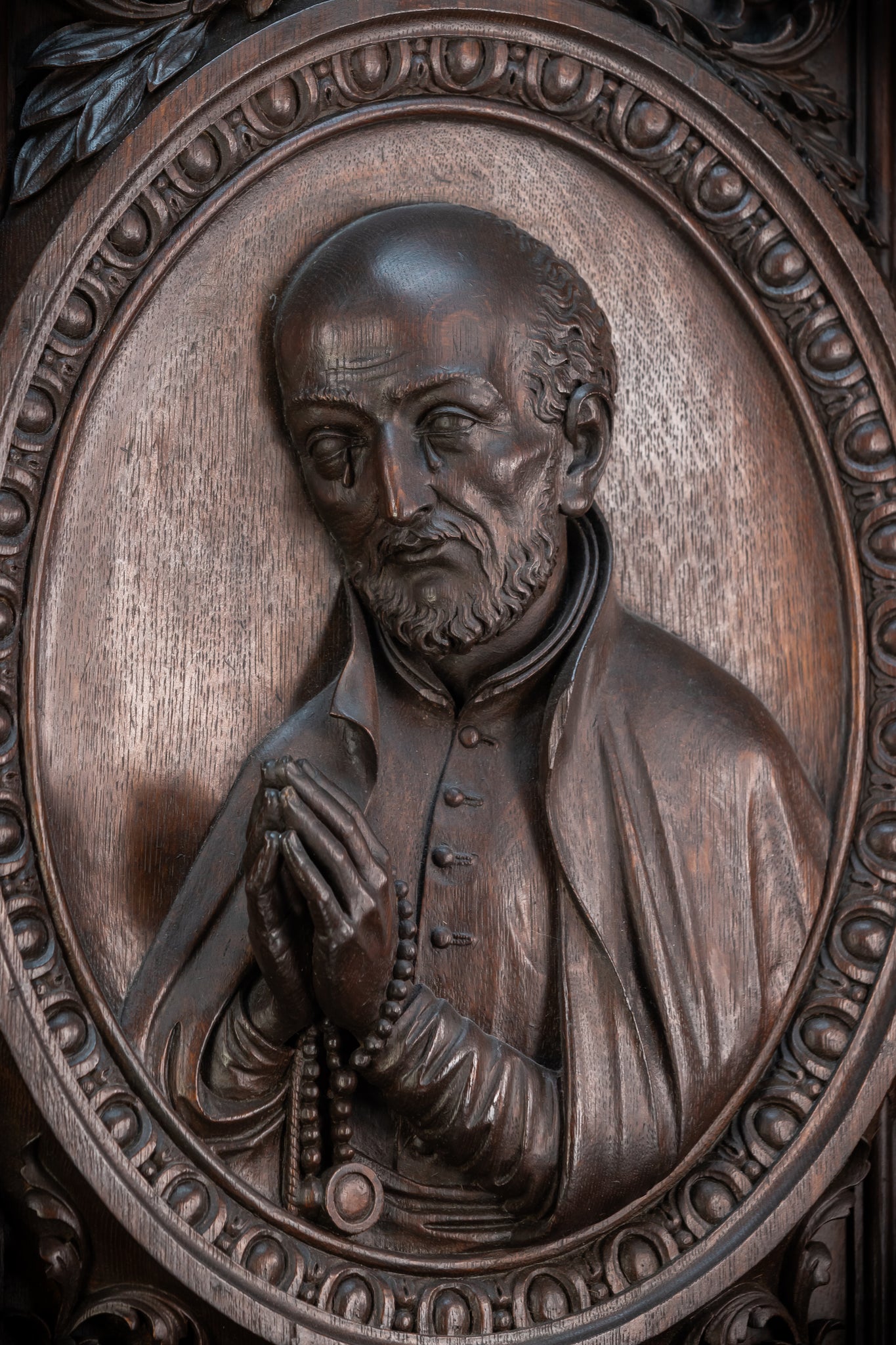 St Ignatius of Loyola Relief Sculpture | 1700s Antique | 26.6"/ 67.5 cm