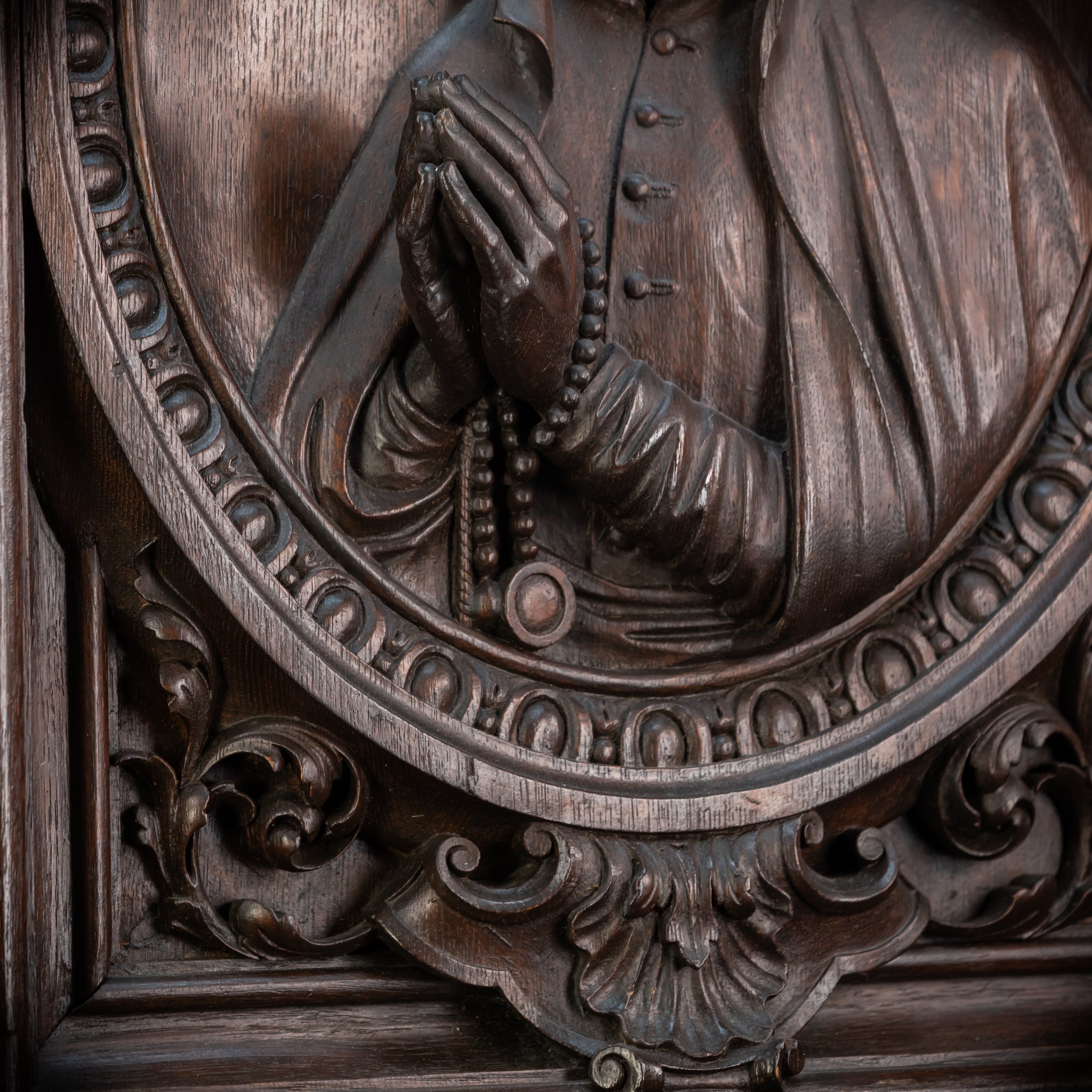 St Ignatius of Loyola Relief Sculpture | 1700s Antique | 26.6"/ 67.5 cm