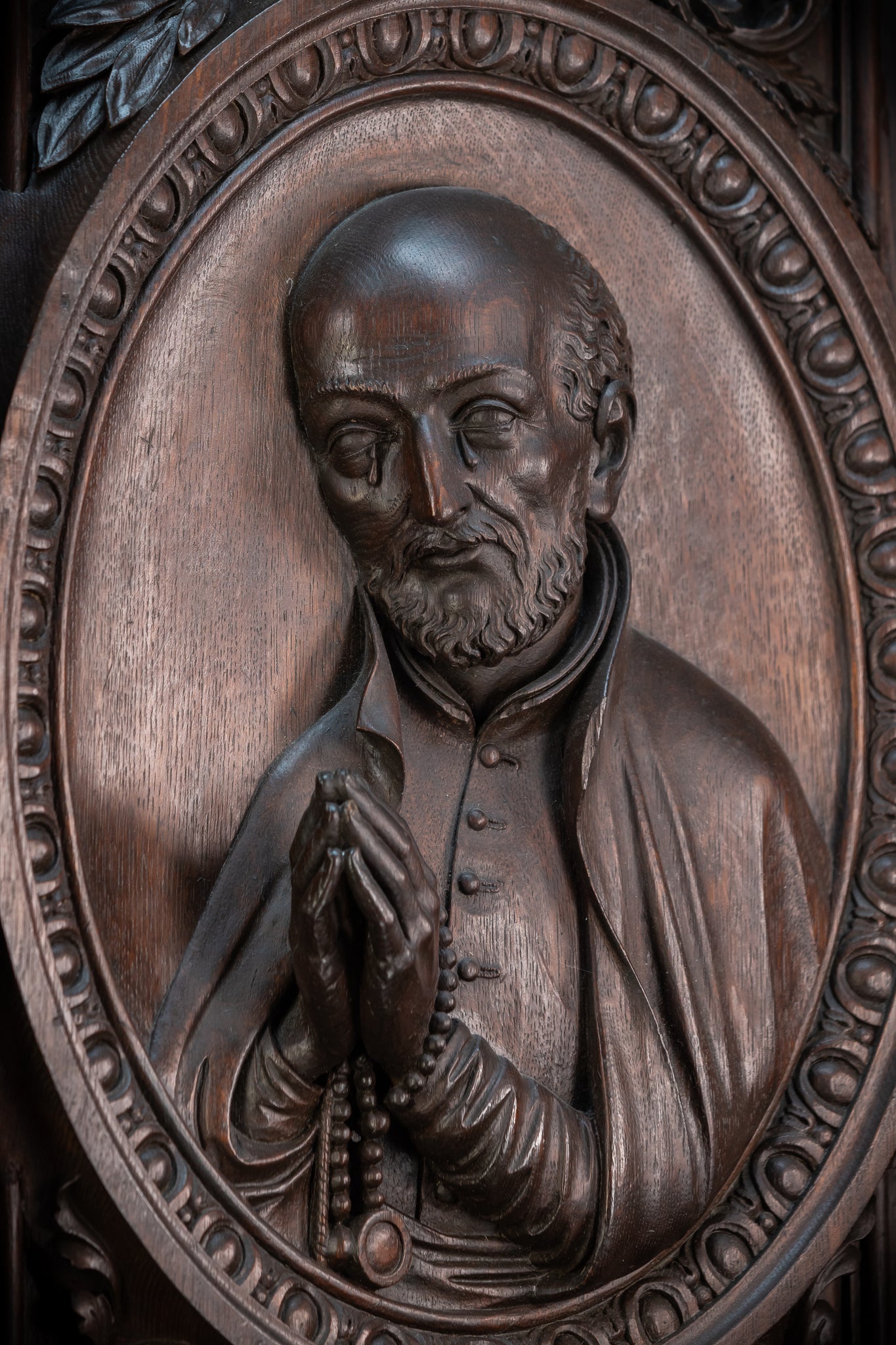 St Ignatius of Loyola Relief Sculpture | 1700s Antique | 26.6"/ 67.5 cm