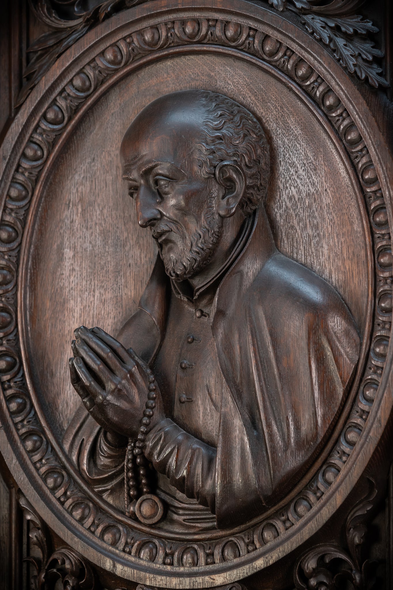 St Ignatius of Loyola Relief Sculpture | 1700s Antique | 26.6"/ 67.5 cm