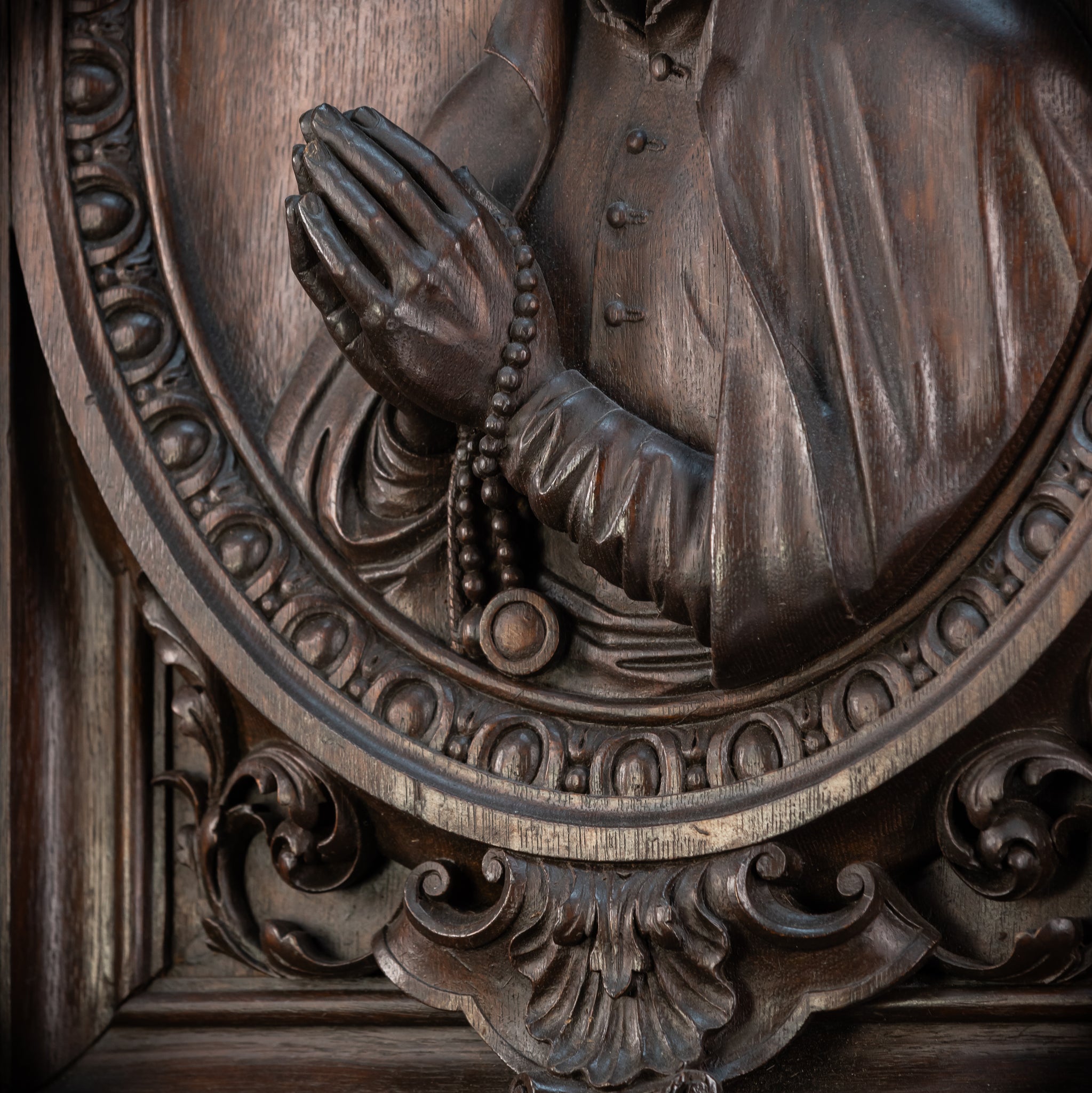 St Ignatius of Loyola Relief Sculpture | 1700s Antique | 26.6"/ 67.5 cm