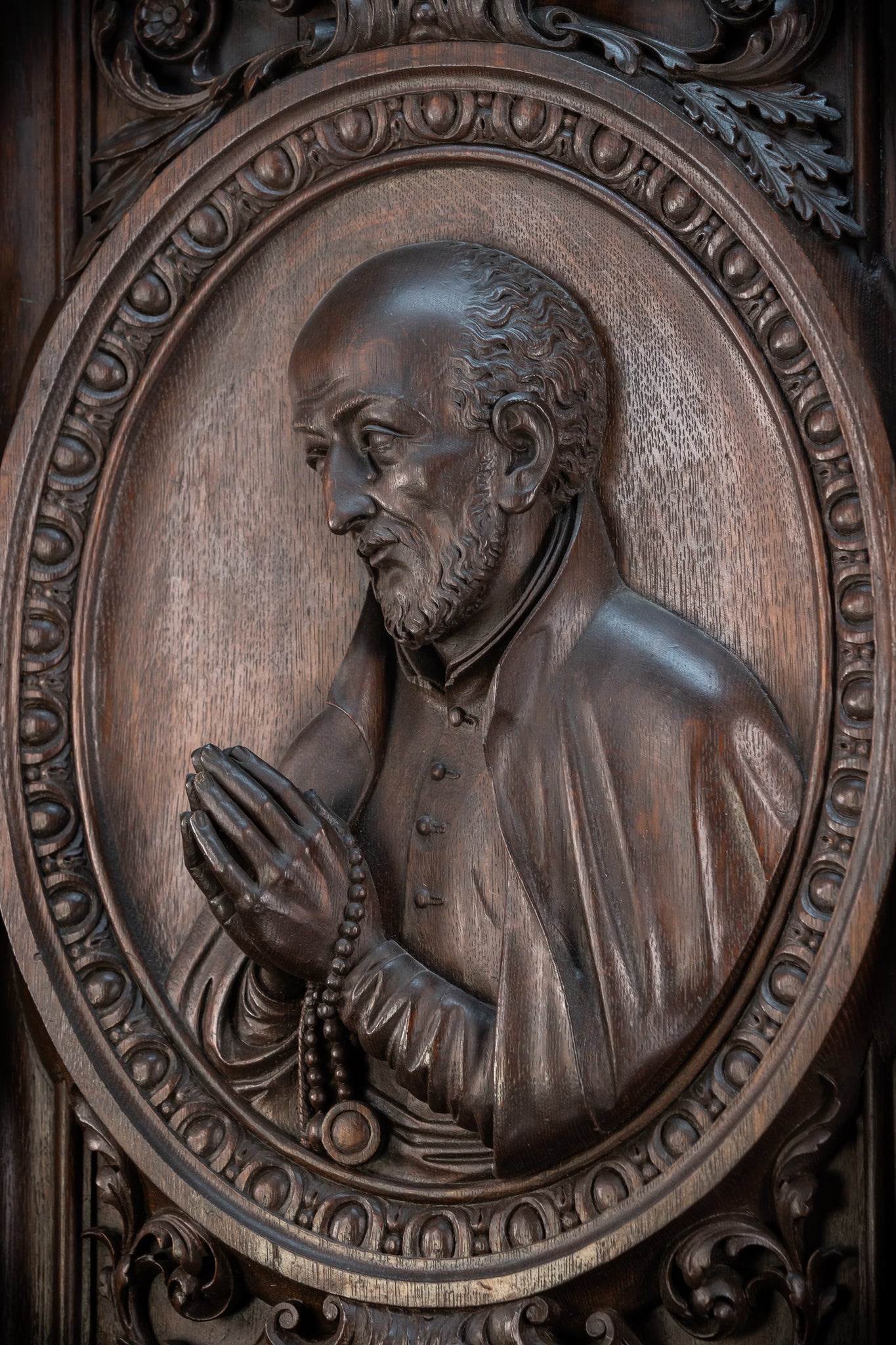 St Ignatius of Loyola Relief Sculpture | 1700s Antique | 26.6"/ 67.5 cm